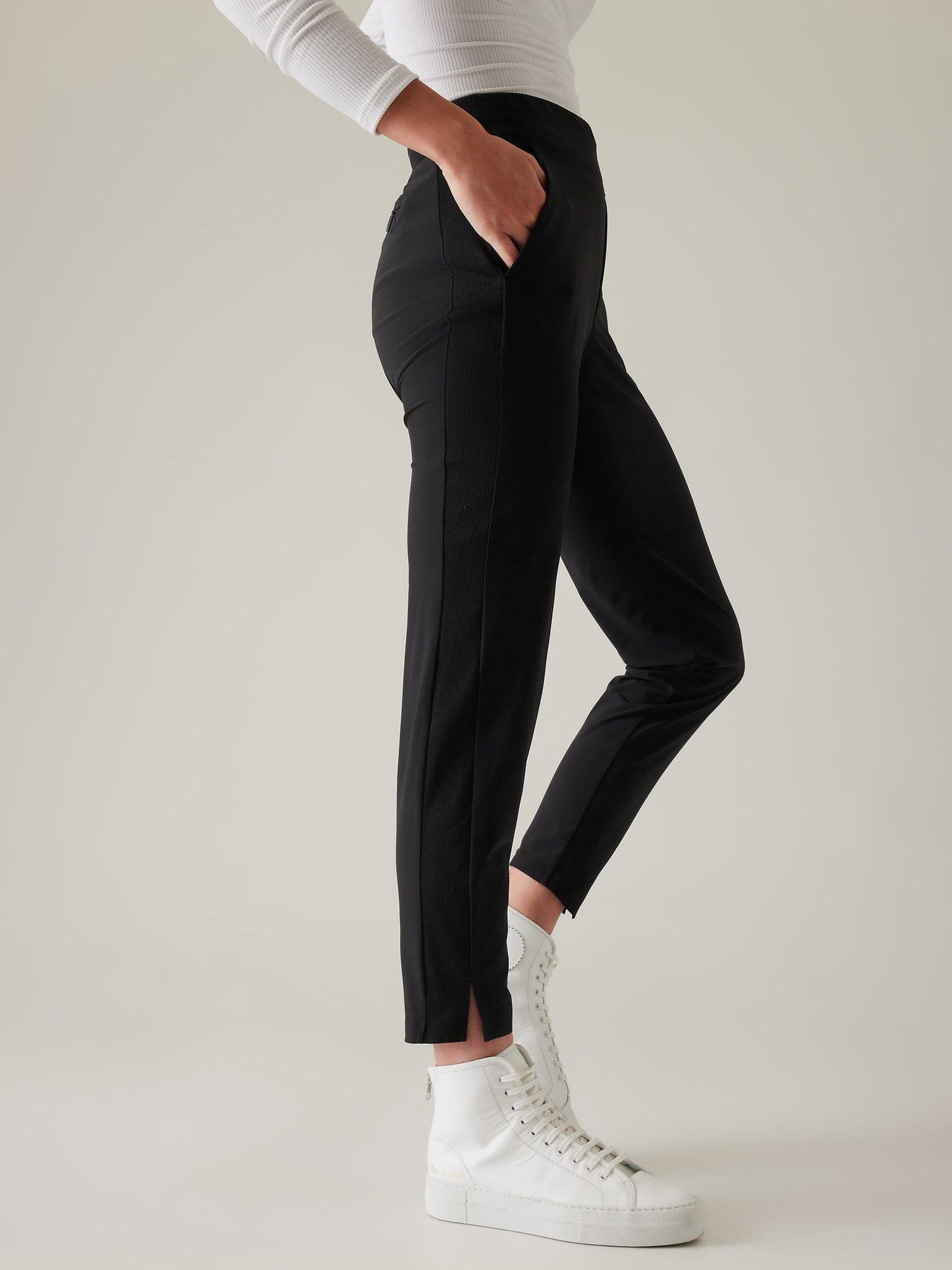 بنطال بروكلين بخصر متوسط الارتفاع للكاحل