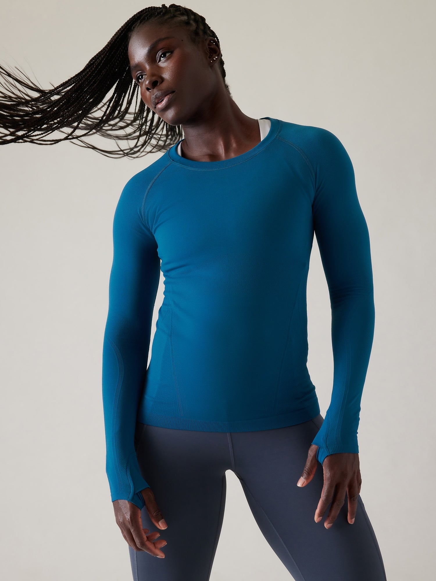 Athleta store Blue Long Sleeve Top