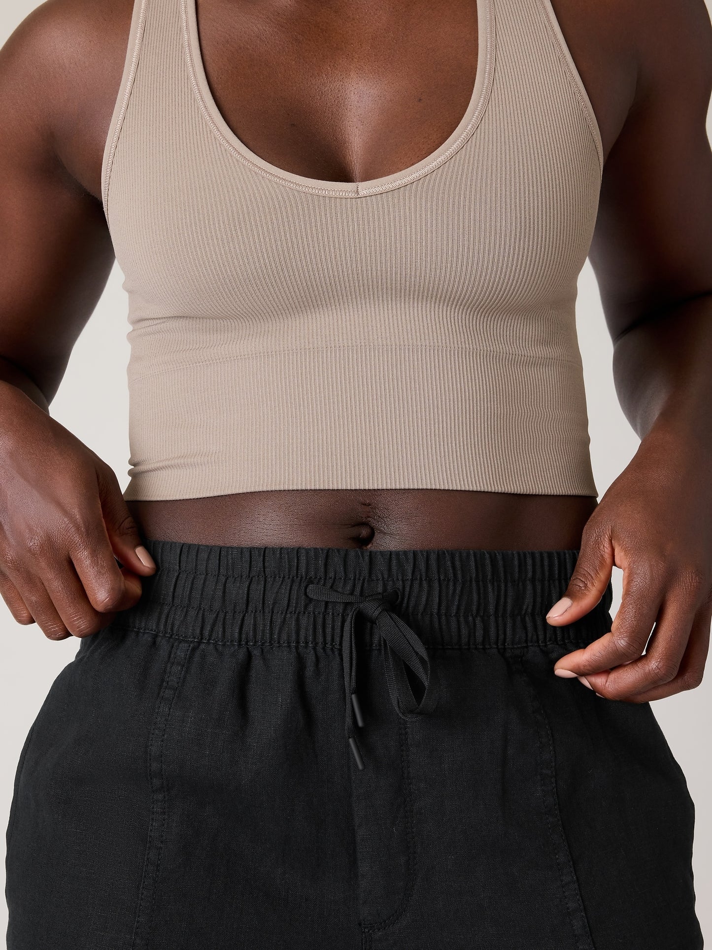 بنطال ريتريت كتان للكاحل