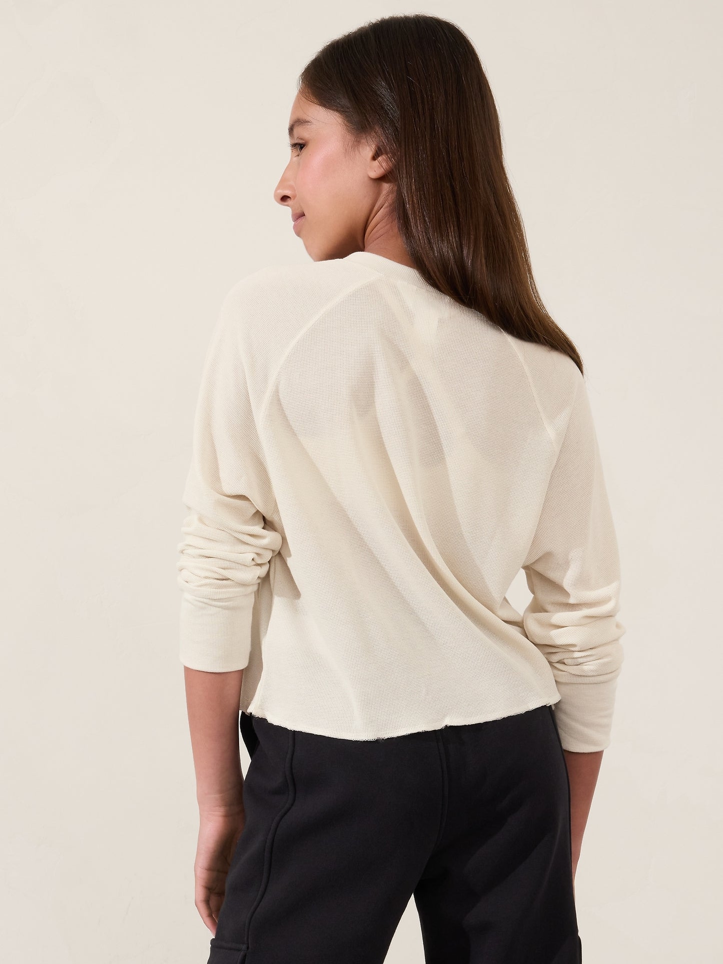 Athleta Girl Wander Waffle Henley Top