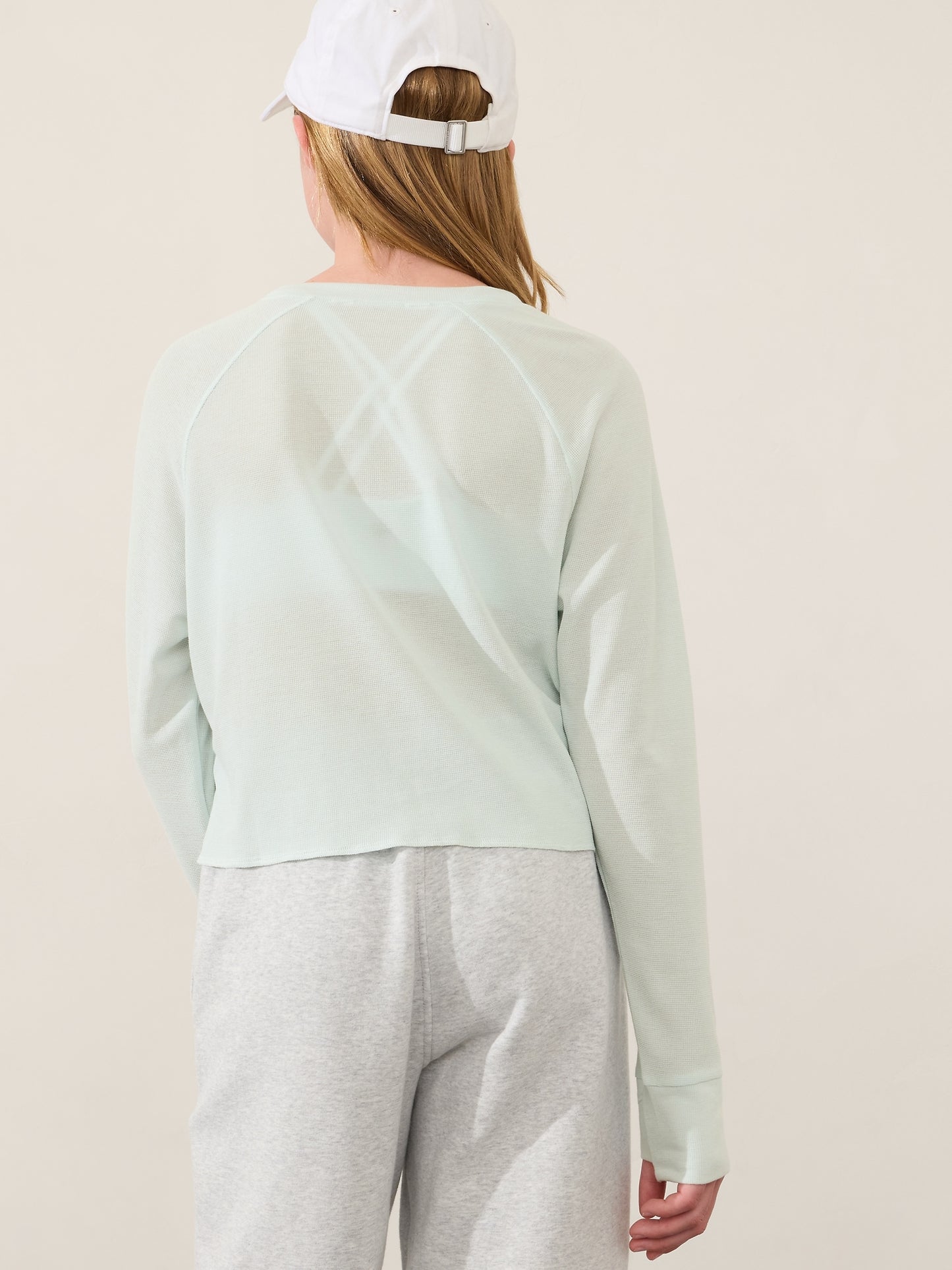 Athleta Girl Wander Waffle Henley Top