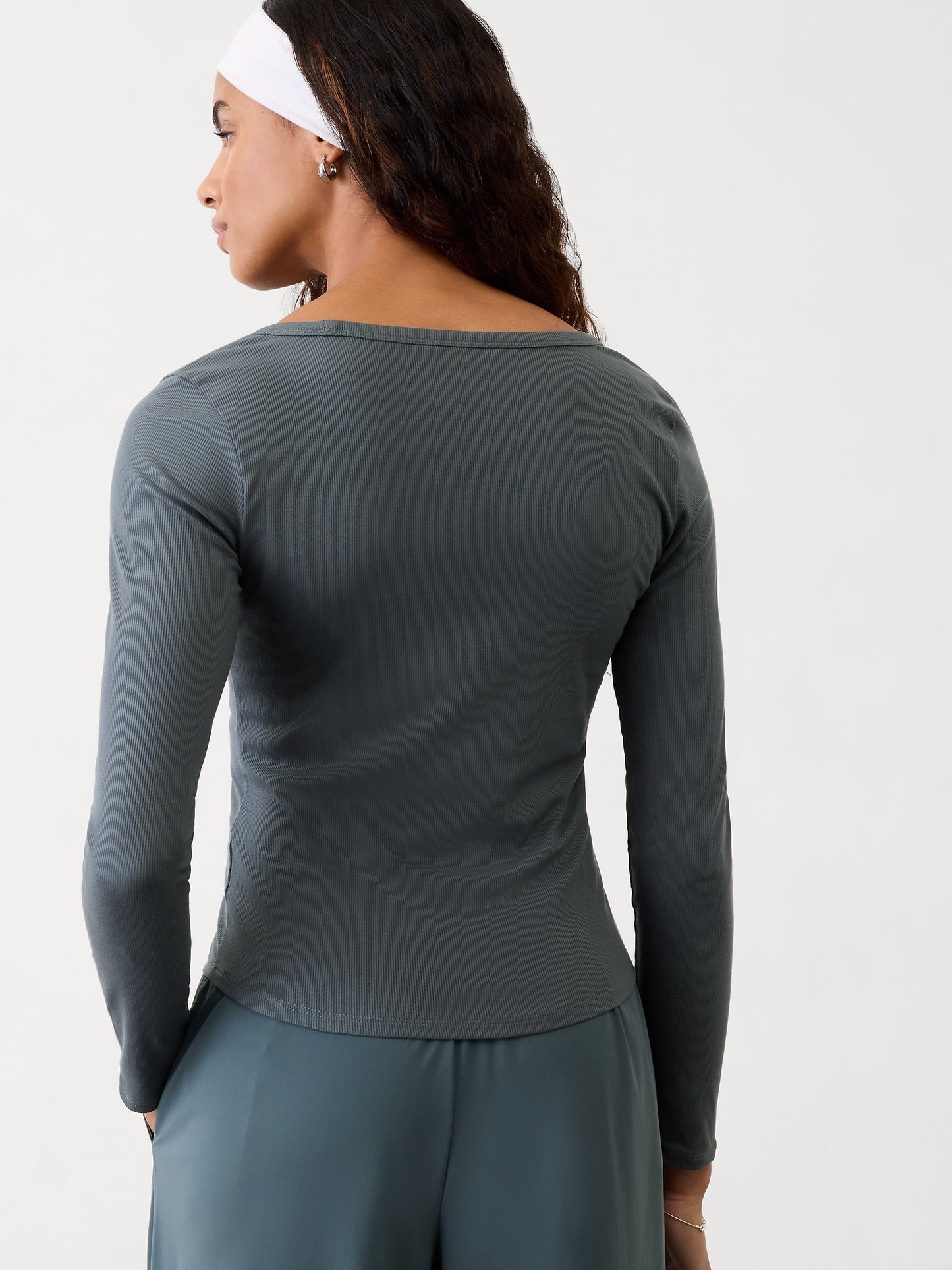 Signature Rib Square Neck Top