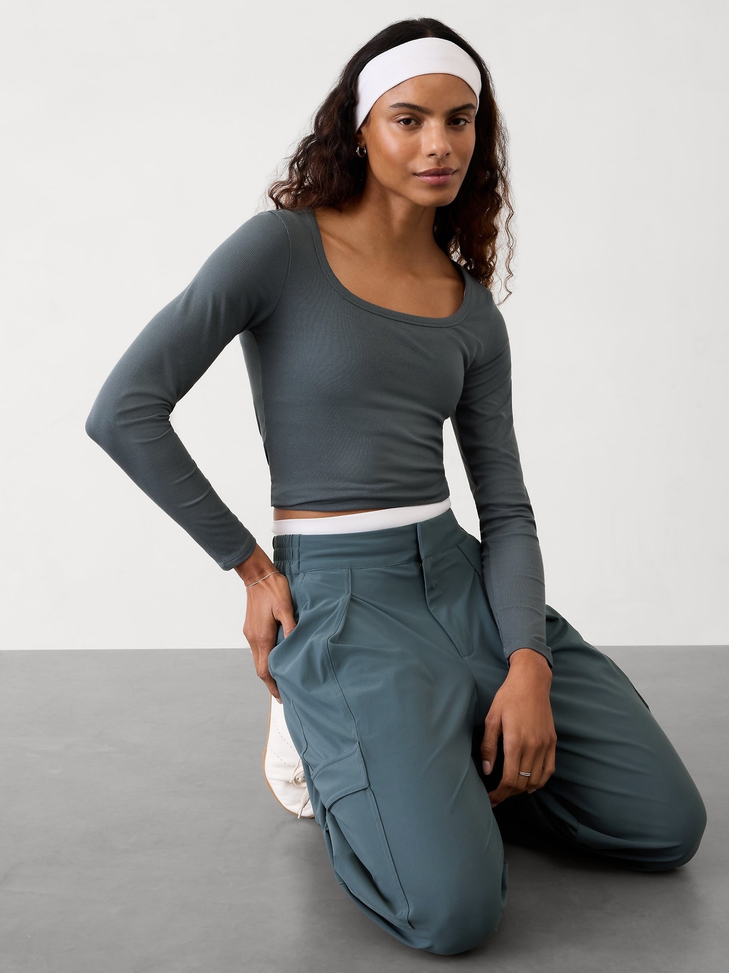 Signature Rib Square Neck Top