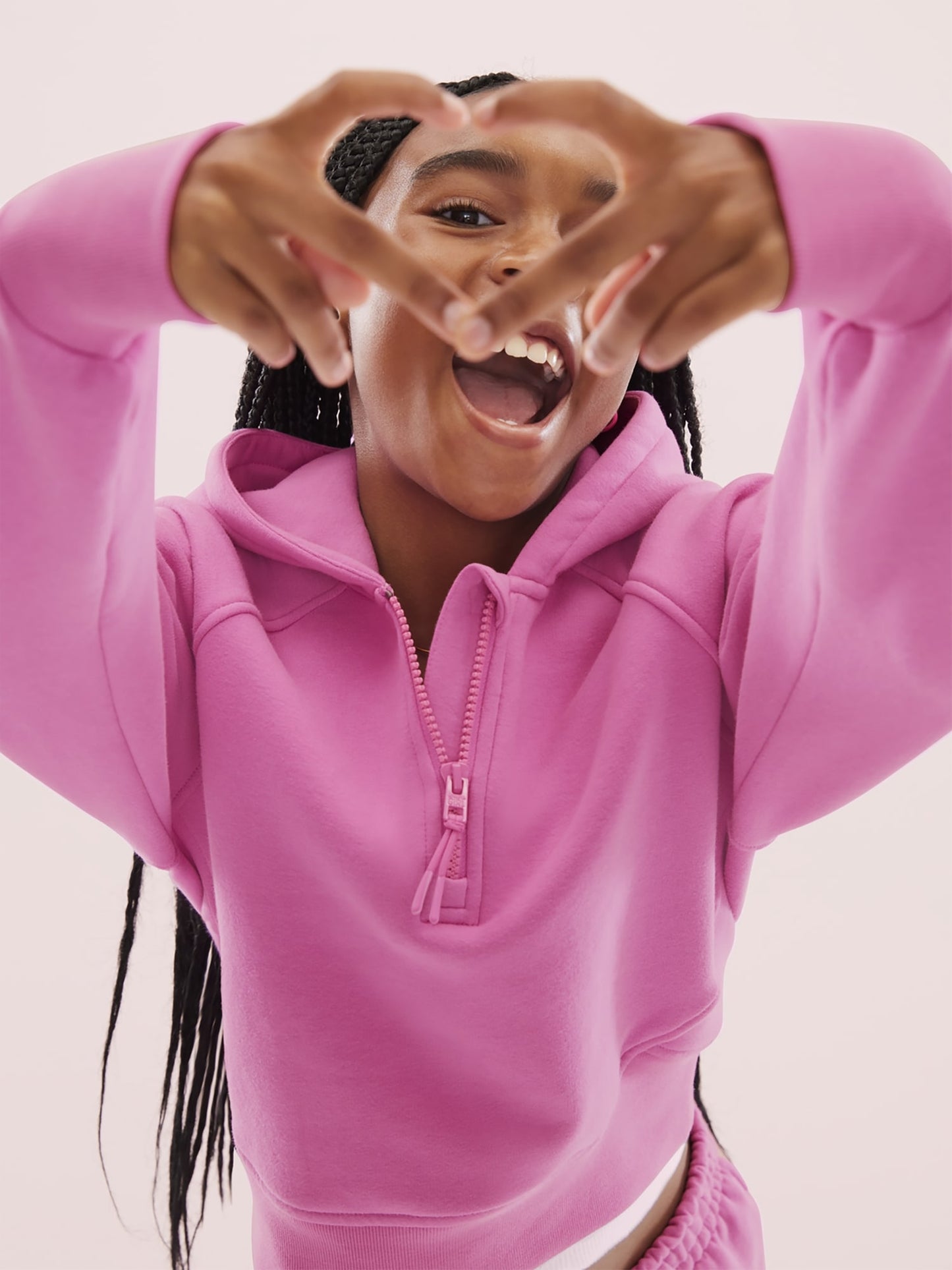 Athleta Girl All Day Half Zip Hoodie