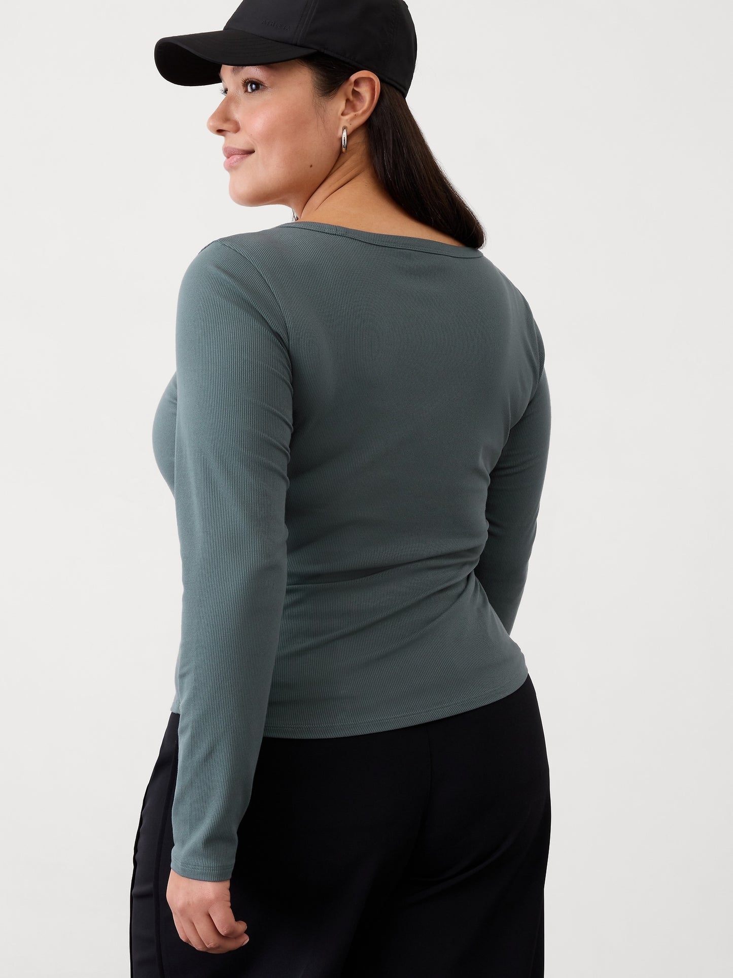 Signature Rib Square Neck Top
