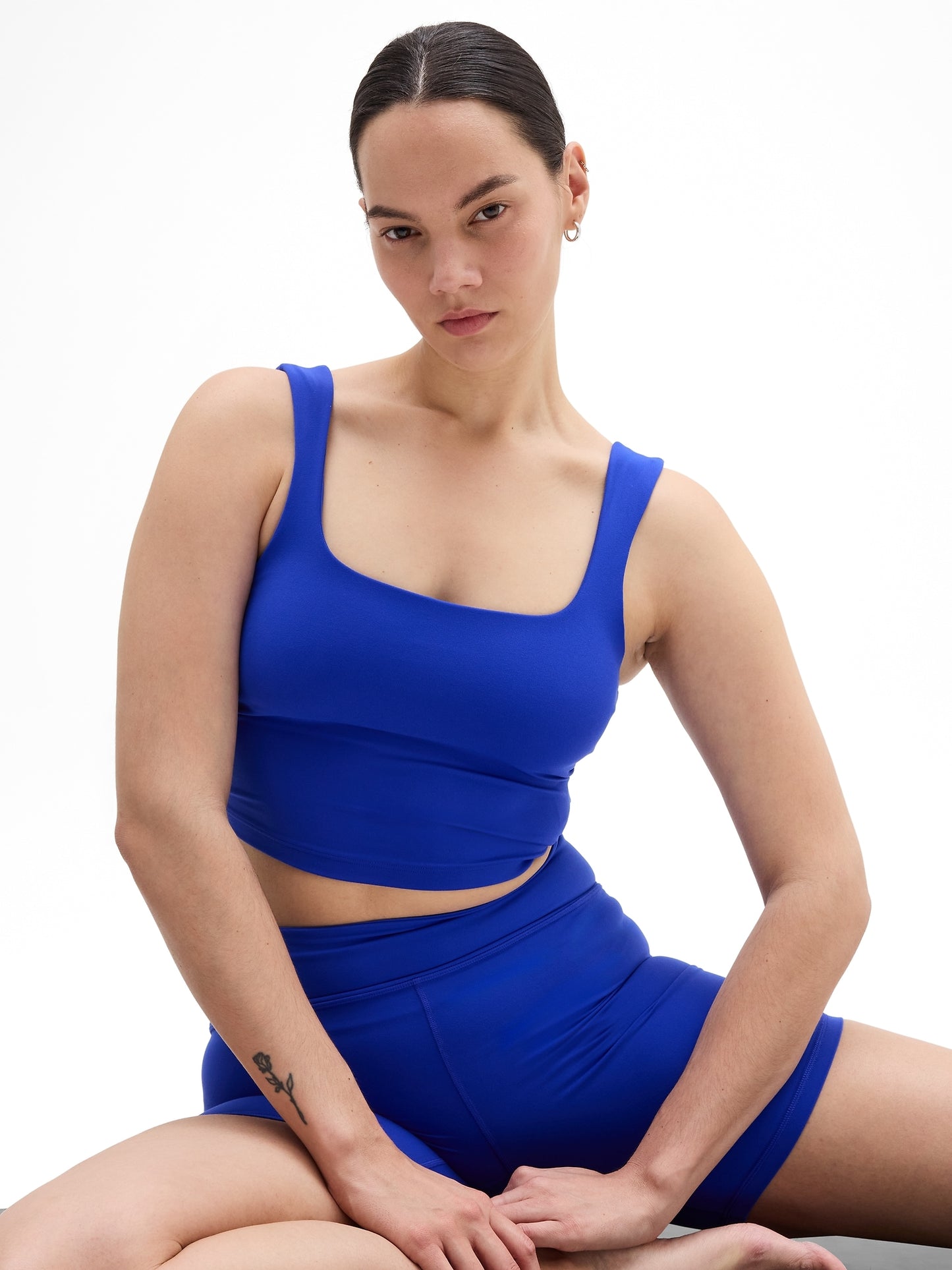 Transcend Square Neck Crop Sports Bra A-C