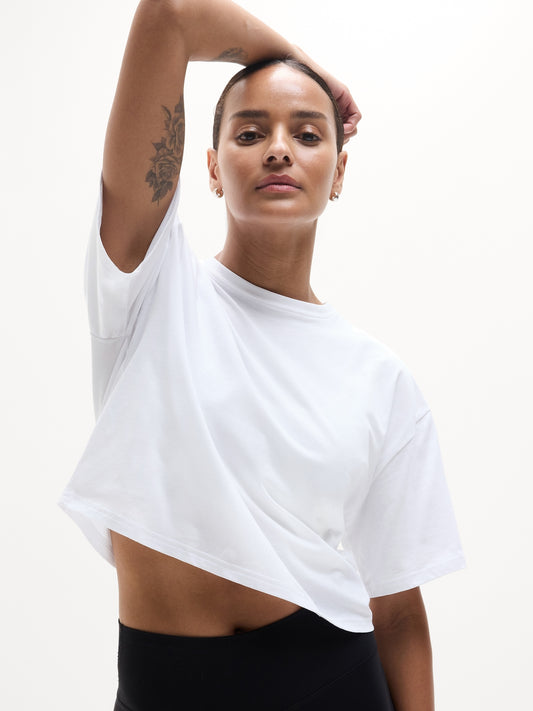 تي شيرت ترو كوتون بقصّة قصيرة