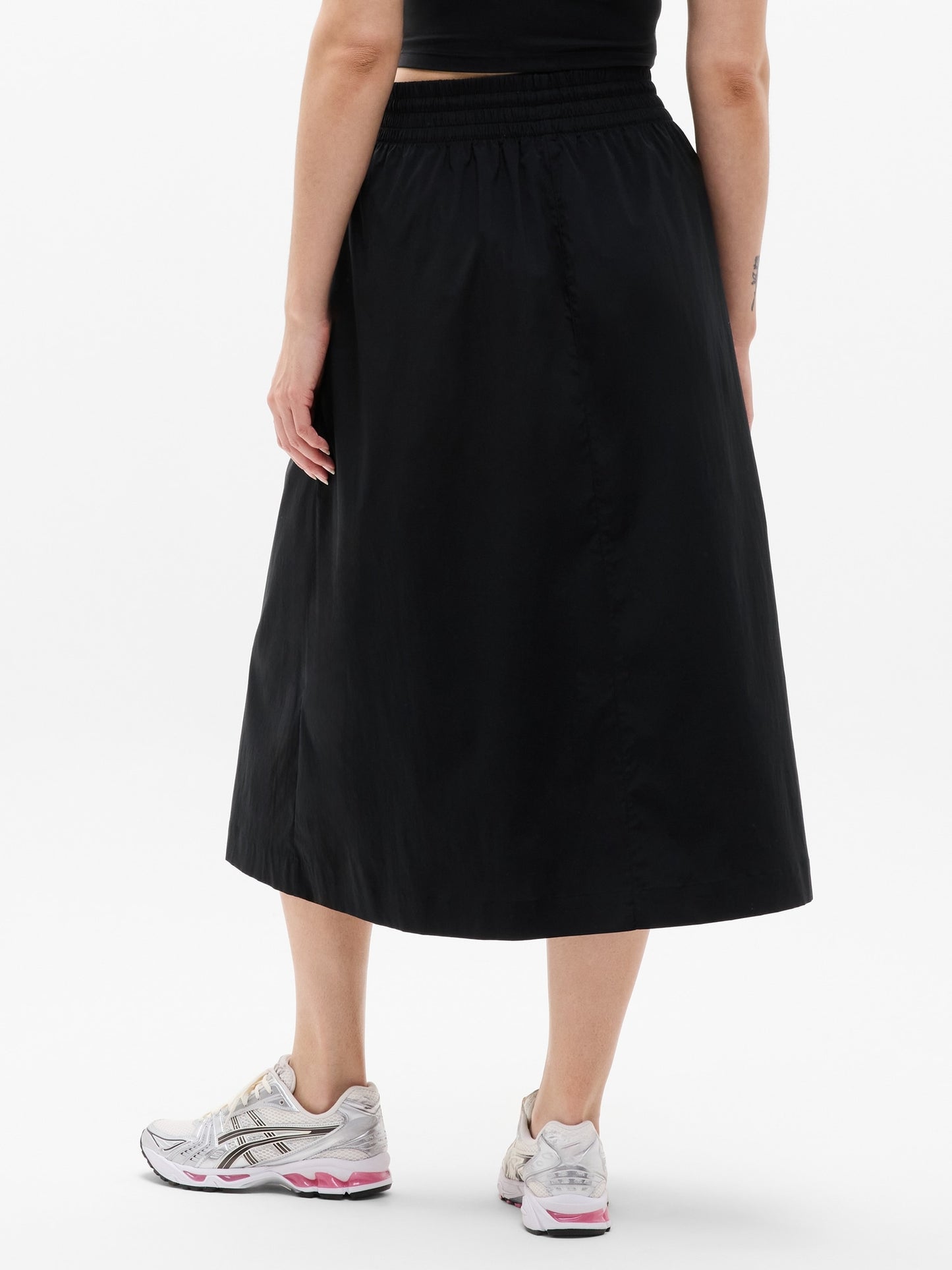 Midday Mid Rise Midi Poplin Skirt