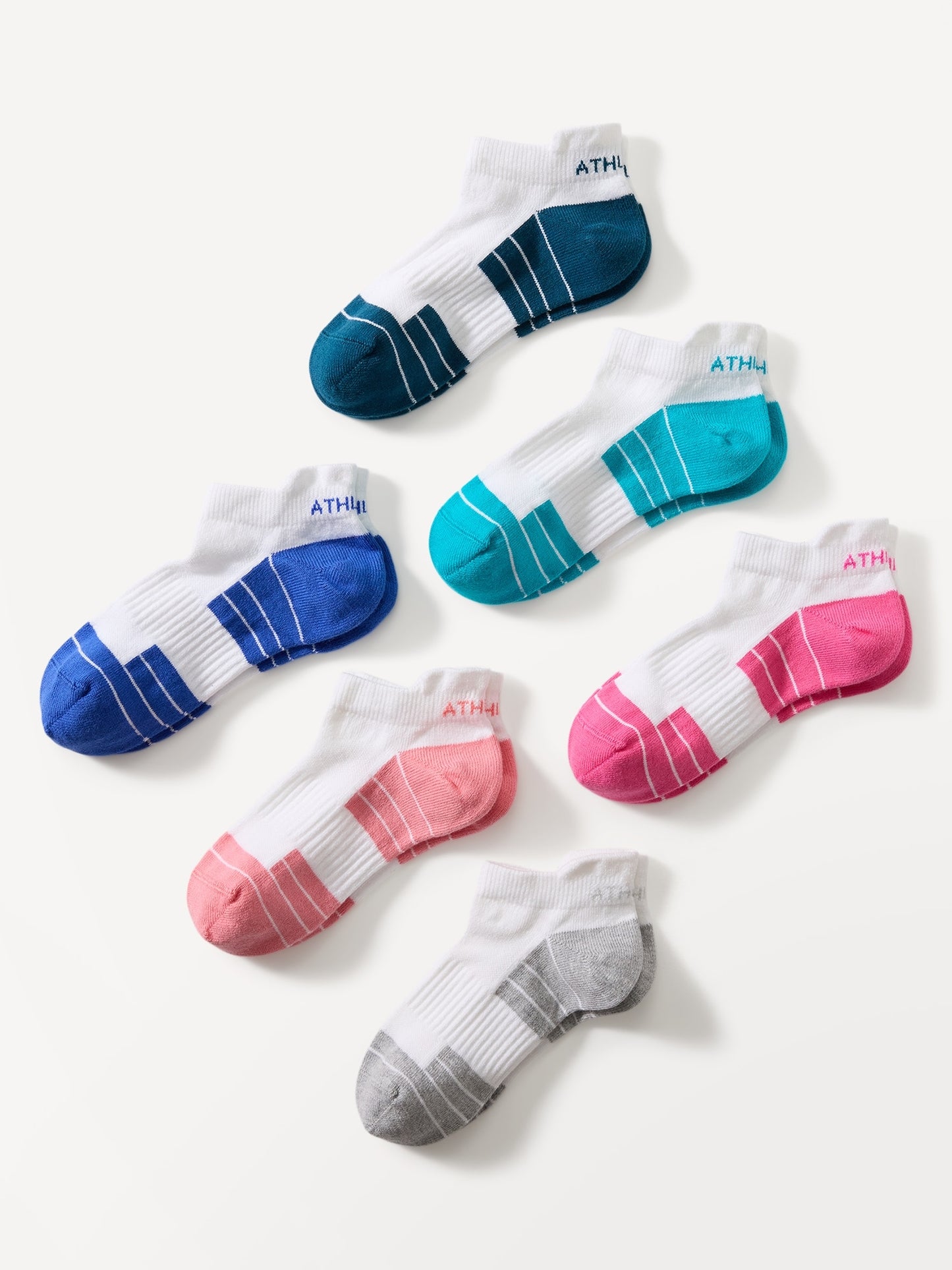 جوارب أثليتا جيرل إيفري داي للكاحل - عبوة 6 قطع