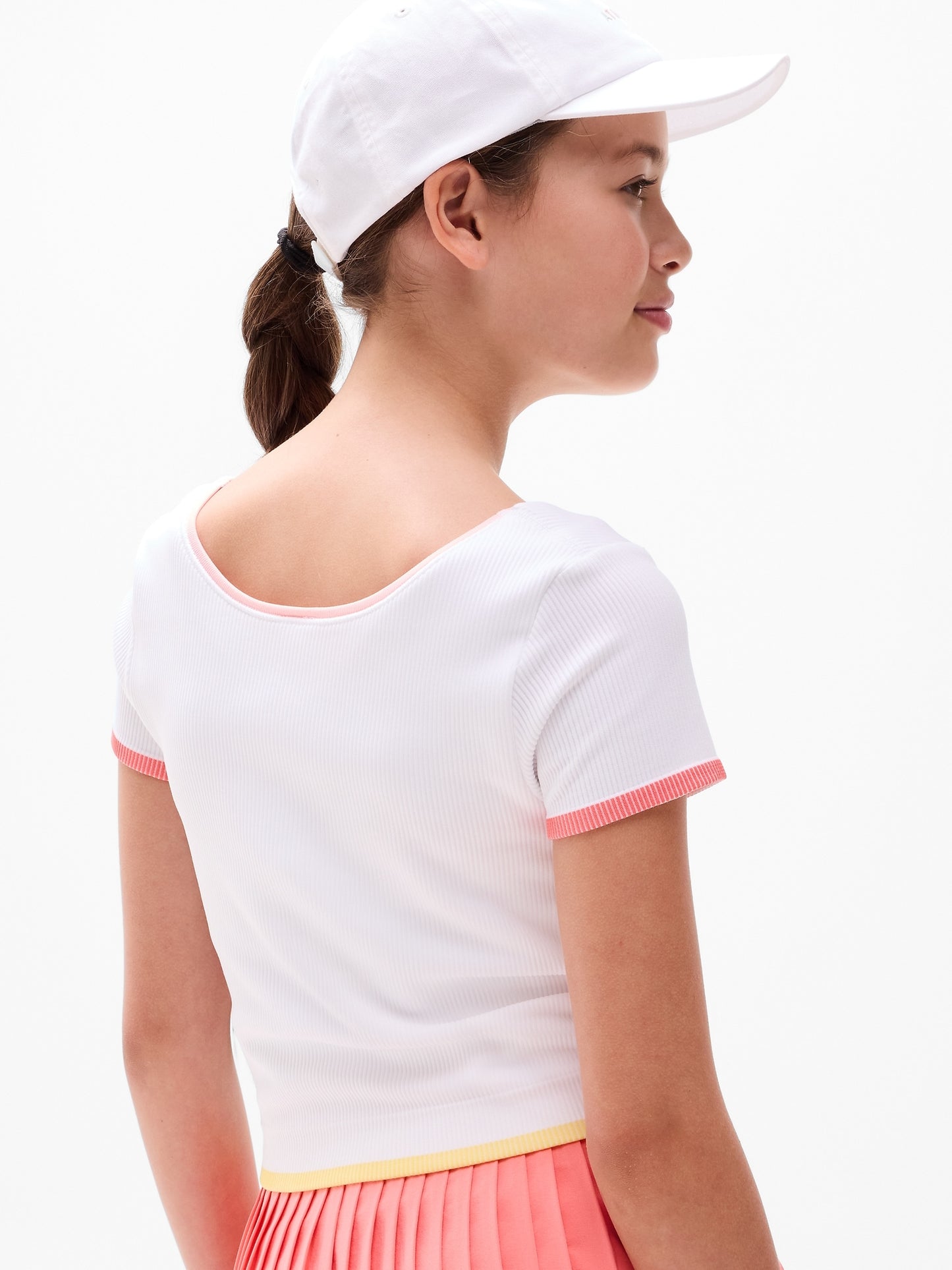 Athleta Girl Rise Above Rib Crop Tee