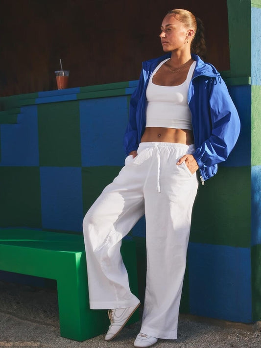 بنطال بارادايس بخصر متوسط الارتفاع وقصّة ساق واسعة