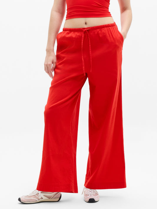 بنطال بارادايس بخصر متوسط الارتفاع وقصّة ساق واسعة