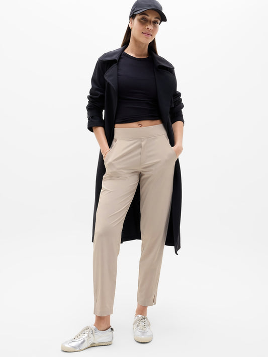 بنطال بروكلين بخصر متوسط الارتفاع للكاحل