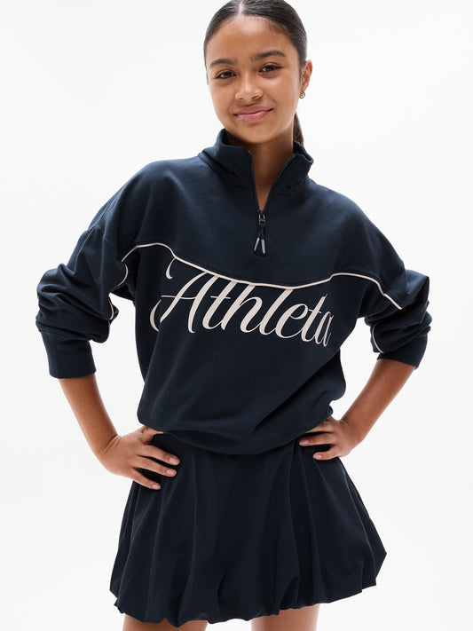 Athleta Girl School Vibes 1/4 Zip Sweatshirt
