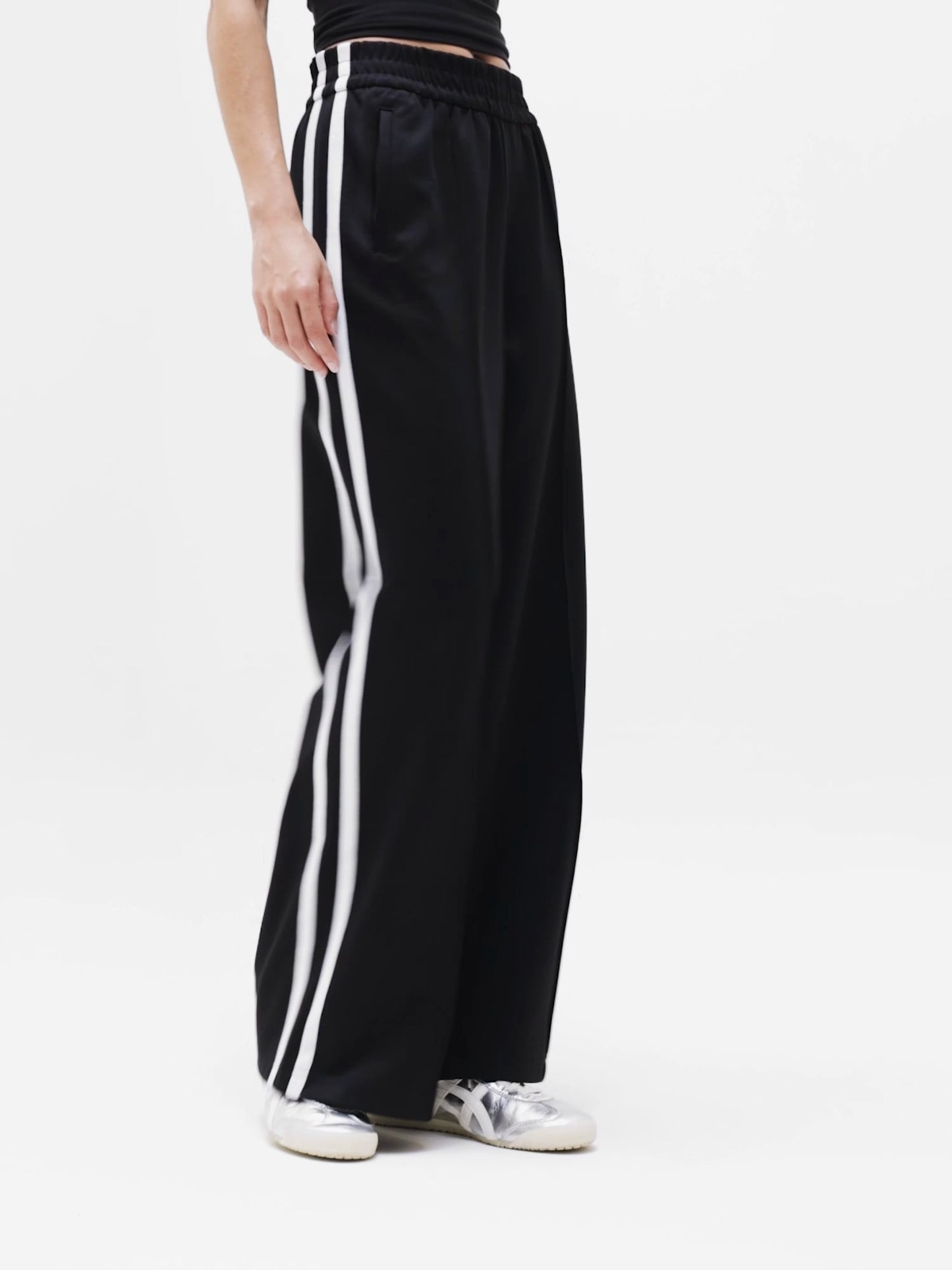 Tempo Mid Rise Wide Leg Track Pant