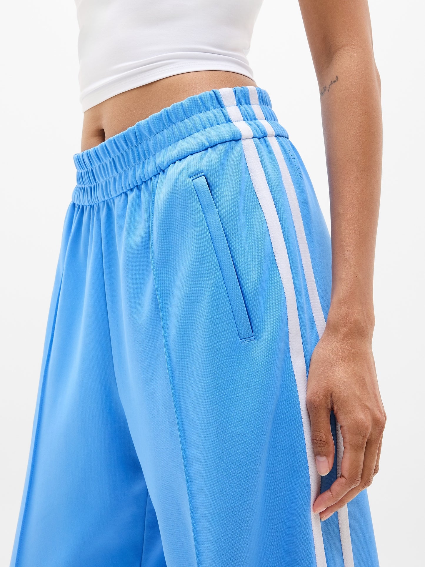 Tempo Mid Rise Wide Leg Track Pant