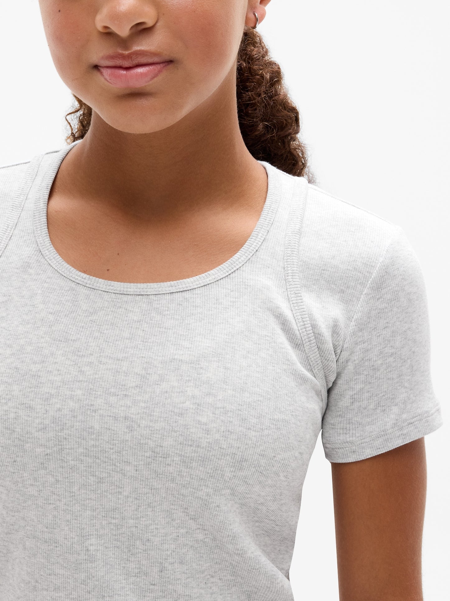 Athleta Girl Right Moves Rib Double Up Tee