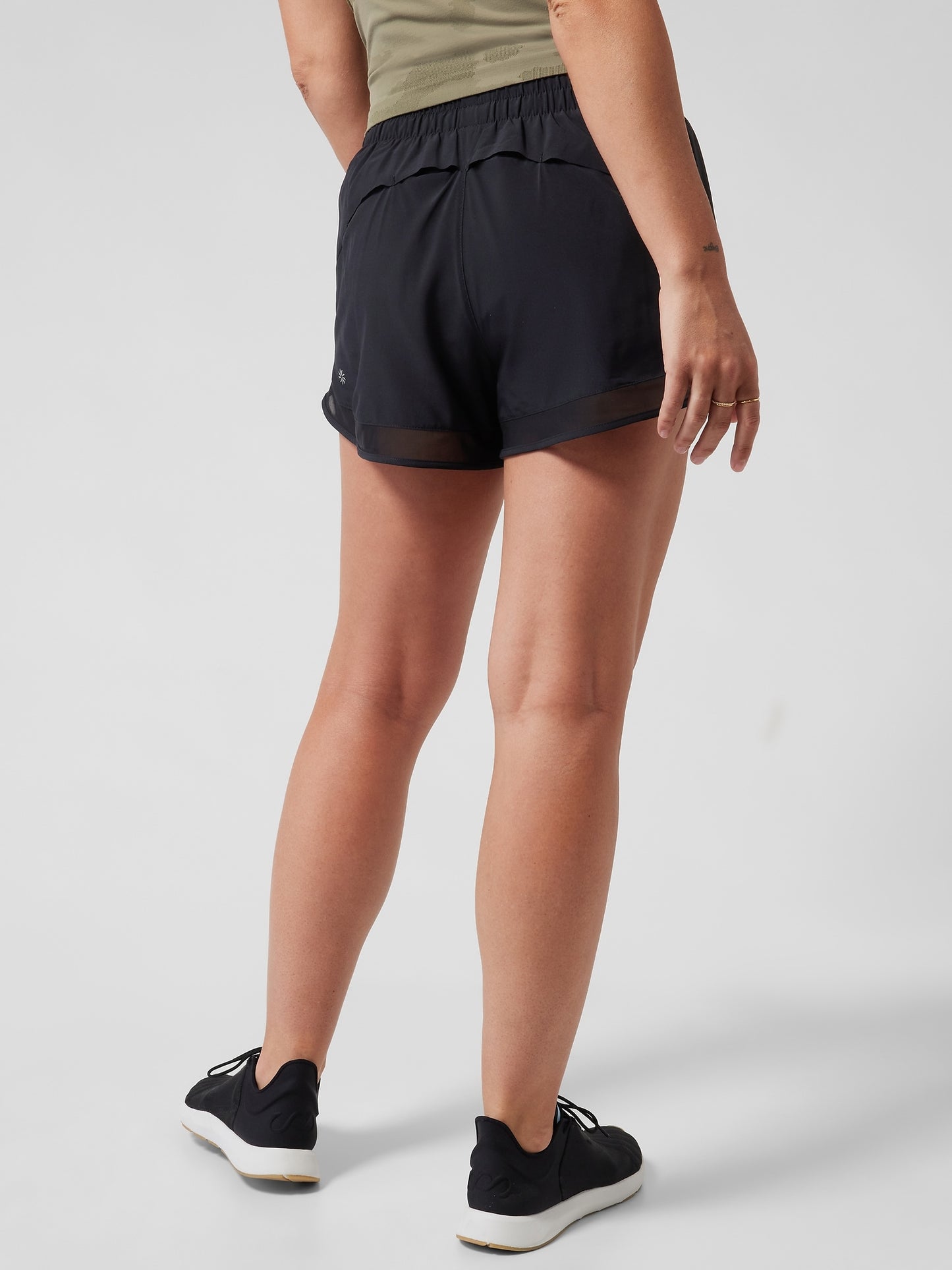 High Rise Mesh Racer Run Short