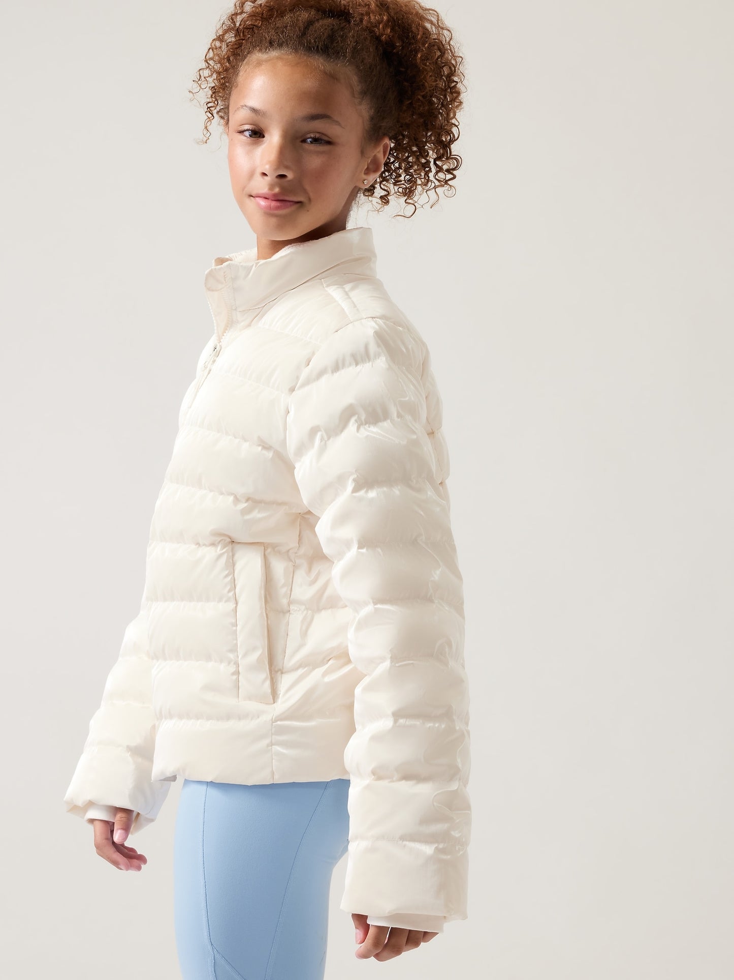 Athleta Girl Cool Days Metallic Down Jacket