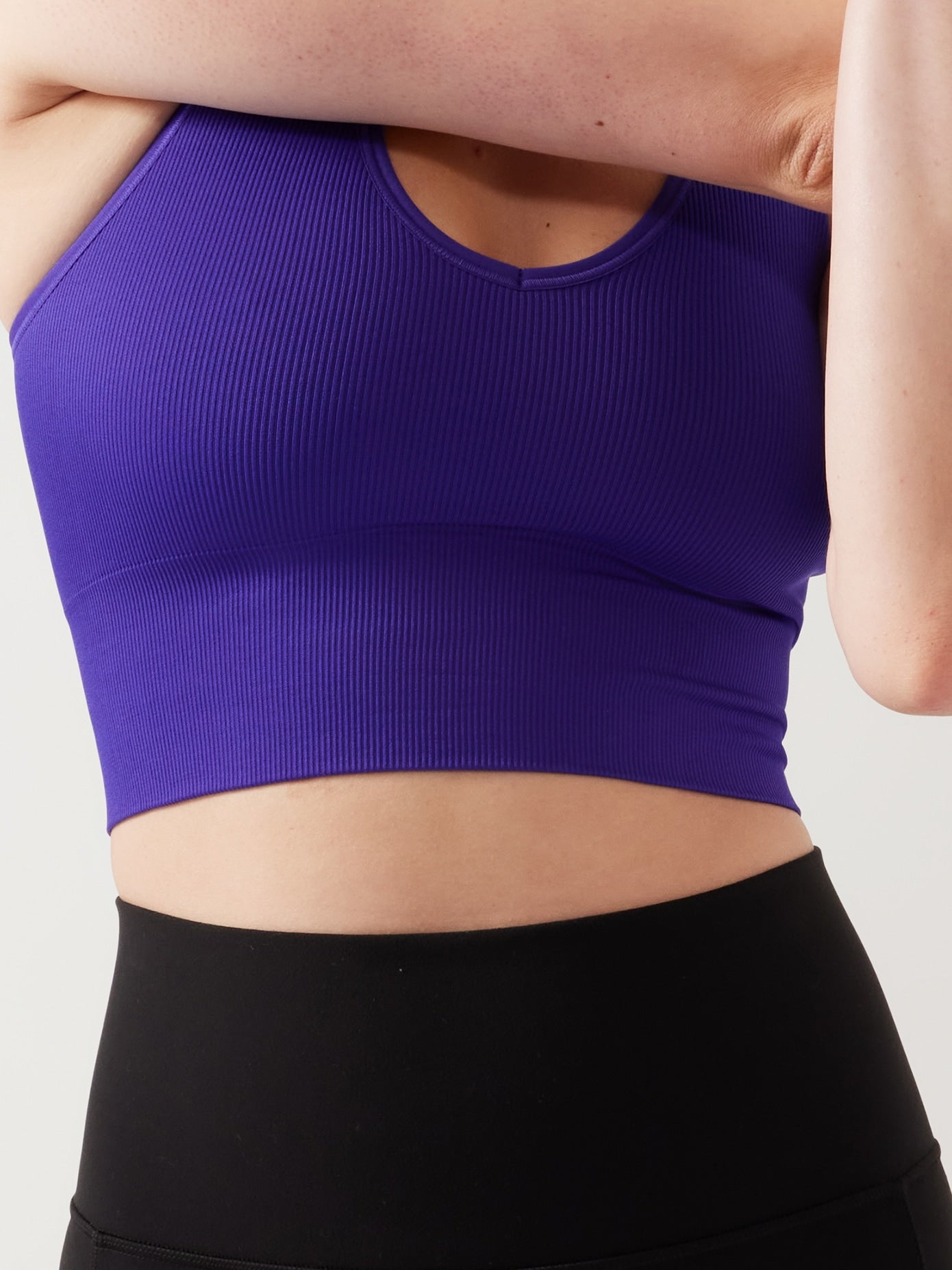 Aurora Seamless Crop Rib Tank