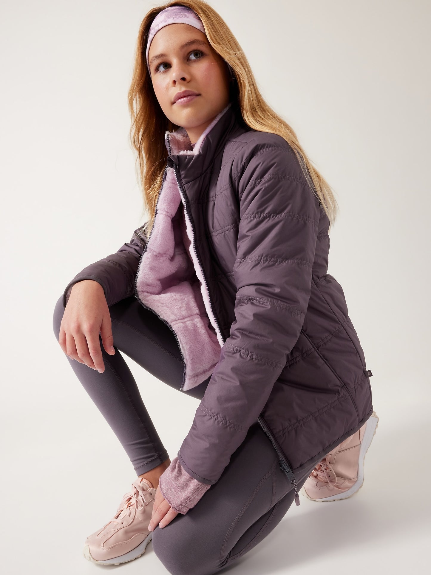 Athleta Girl Reversible Warm + Fuzzy Jacket