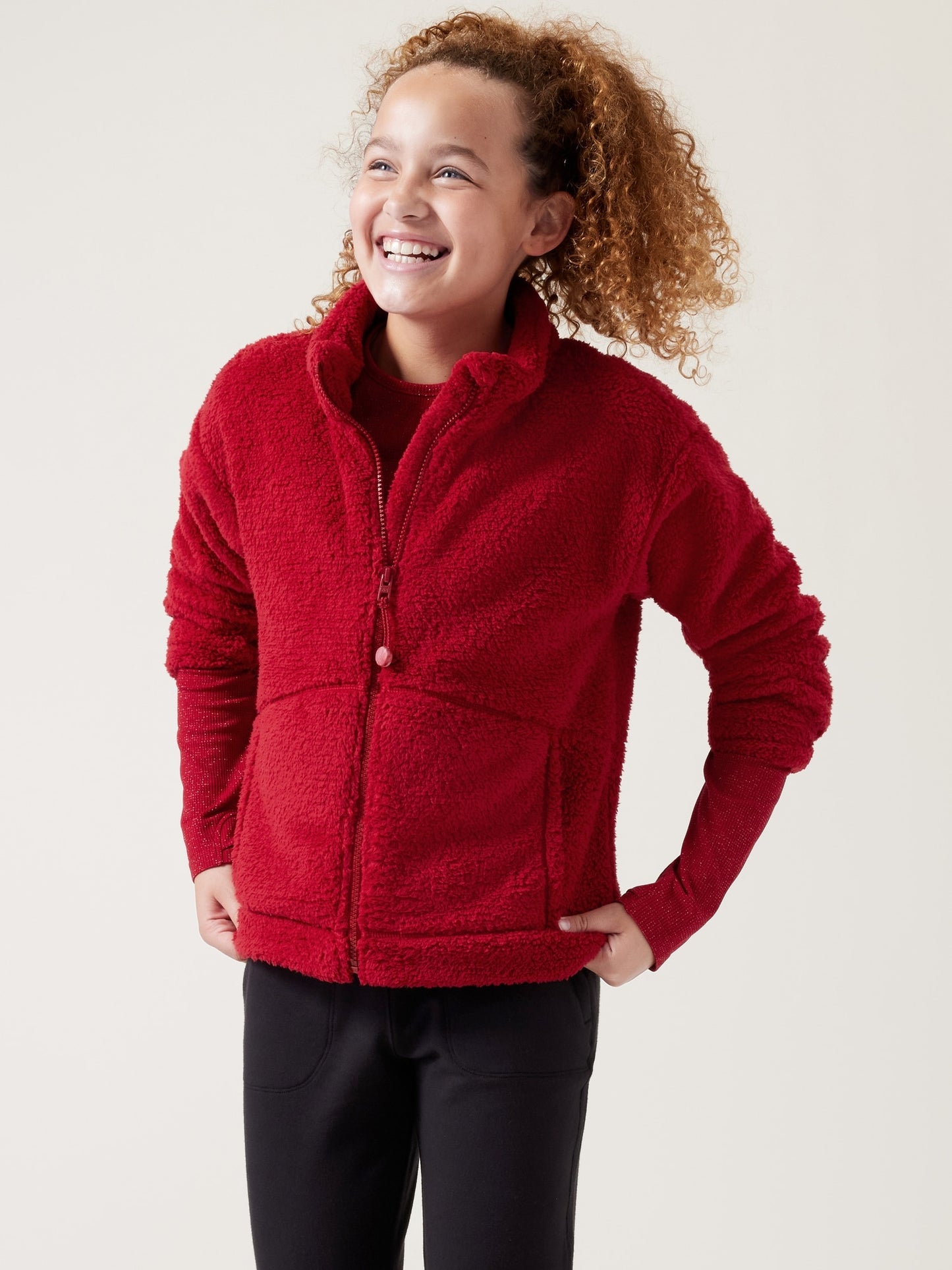 Athleta Girl So Toasty Tugga Sherpa Jacket