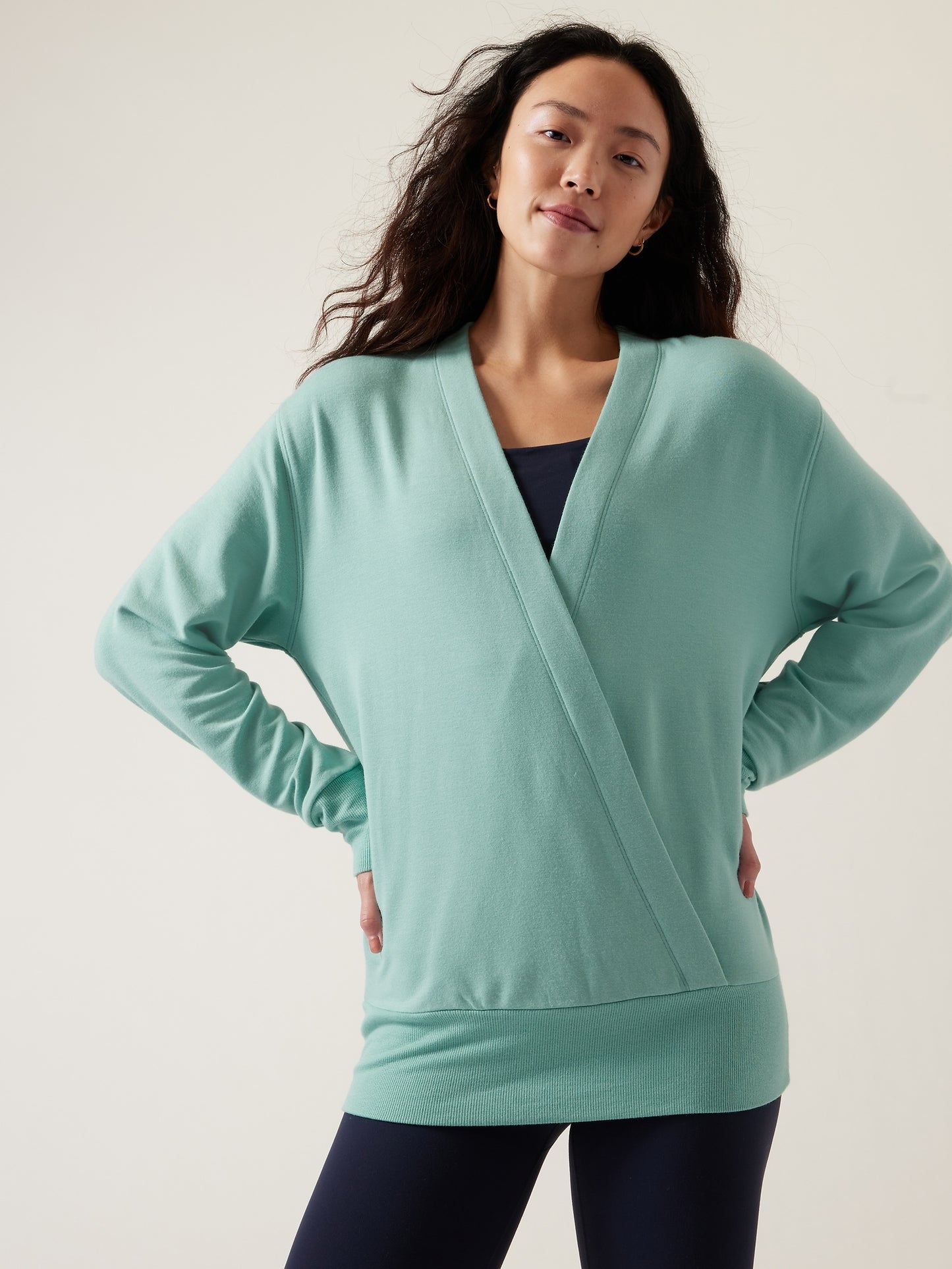 Purana V-Neck Wrap Sweatshirt