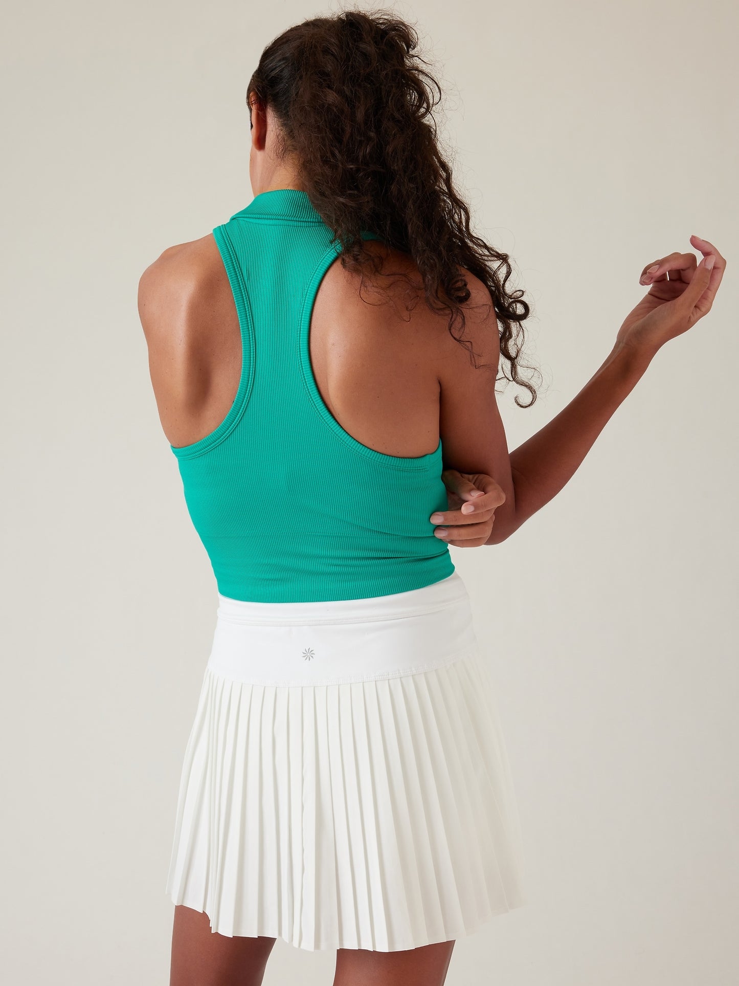 Aurora Seamless Crop Polo Tank