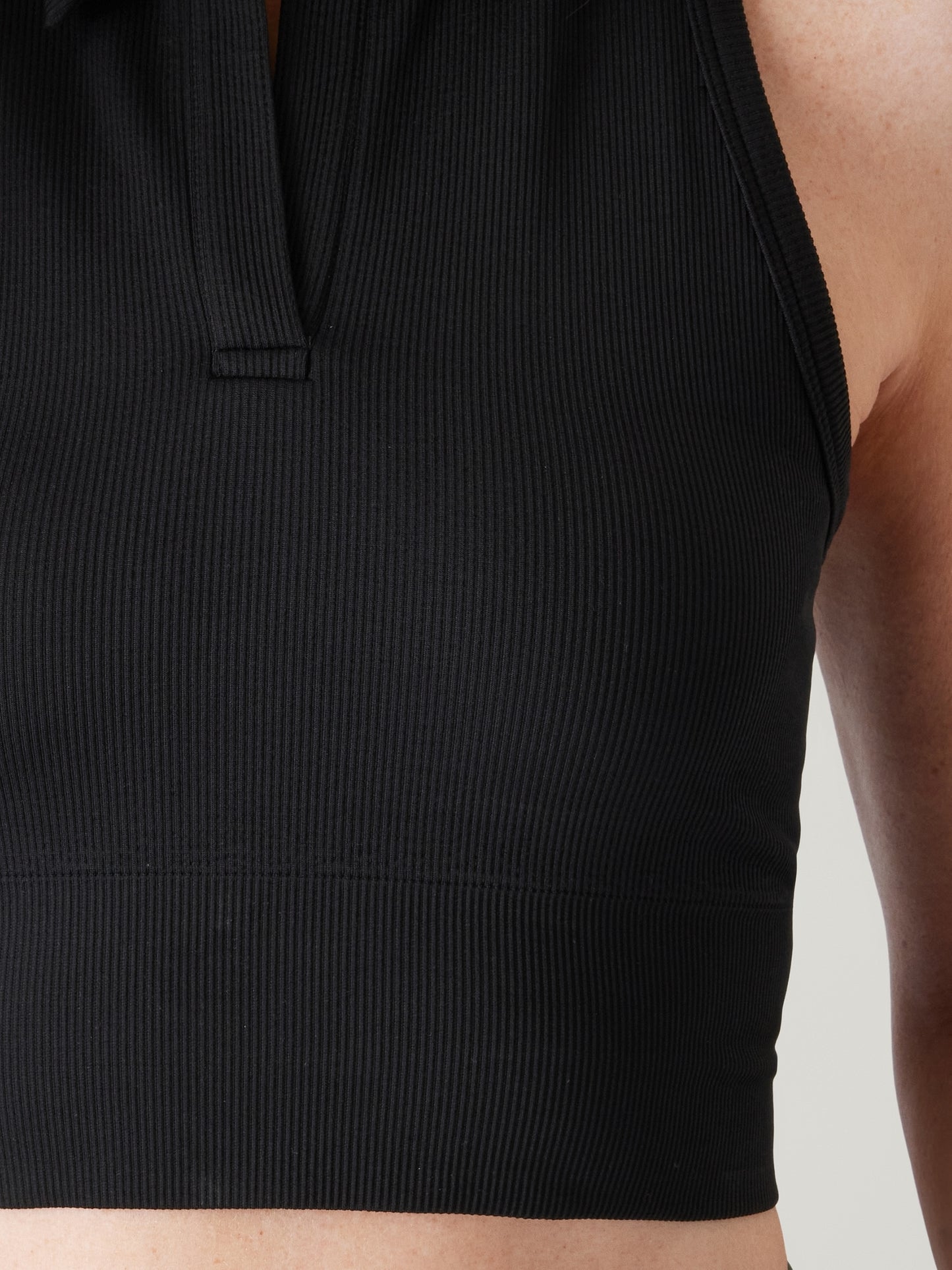 Aurora Seamless Crop Polo Tank