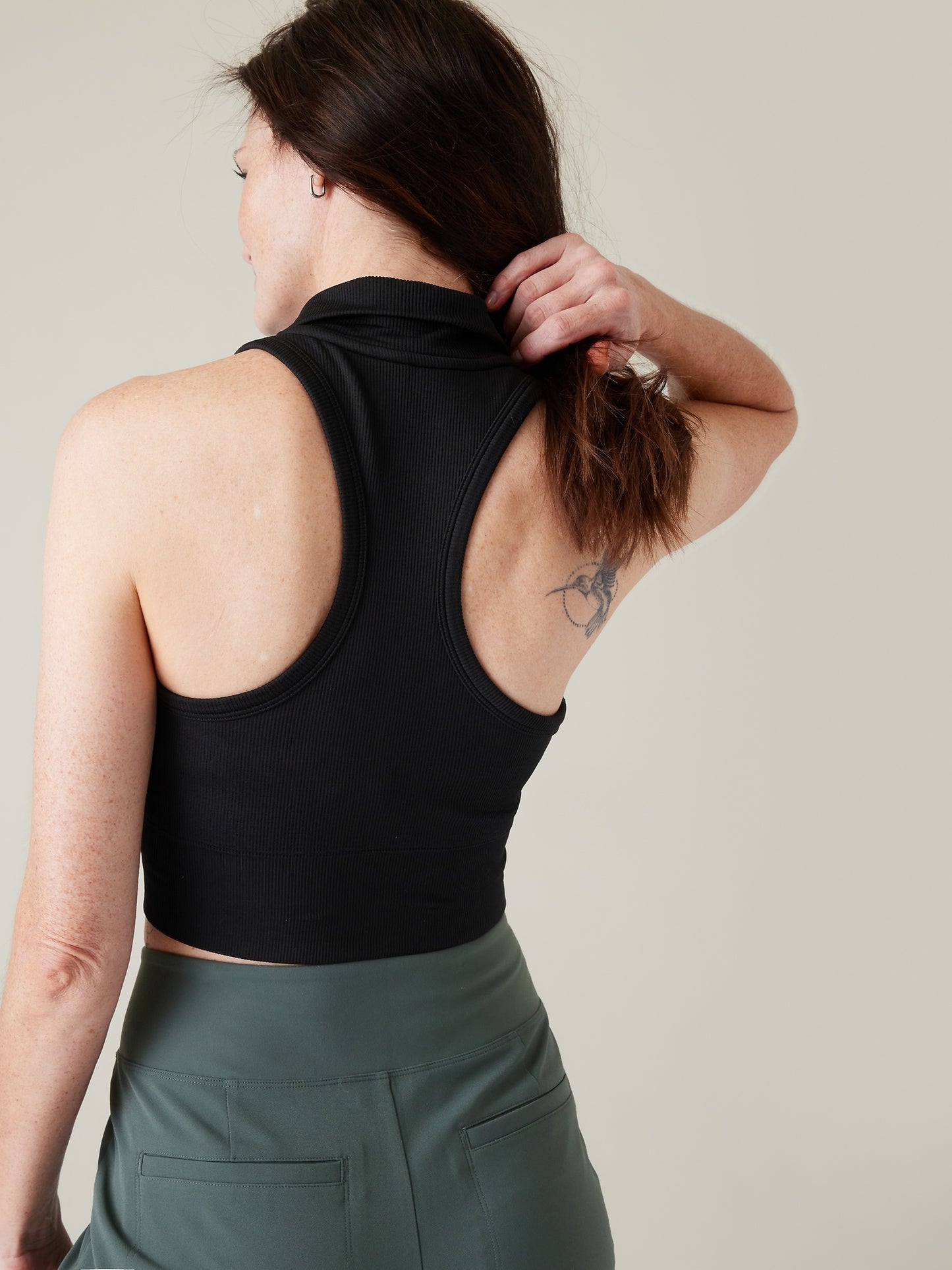 Aurora Seamless Crop Polo Tank