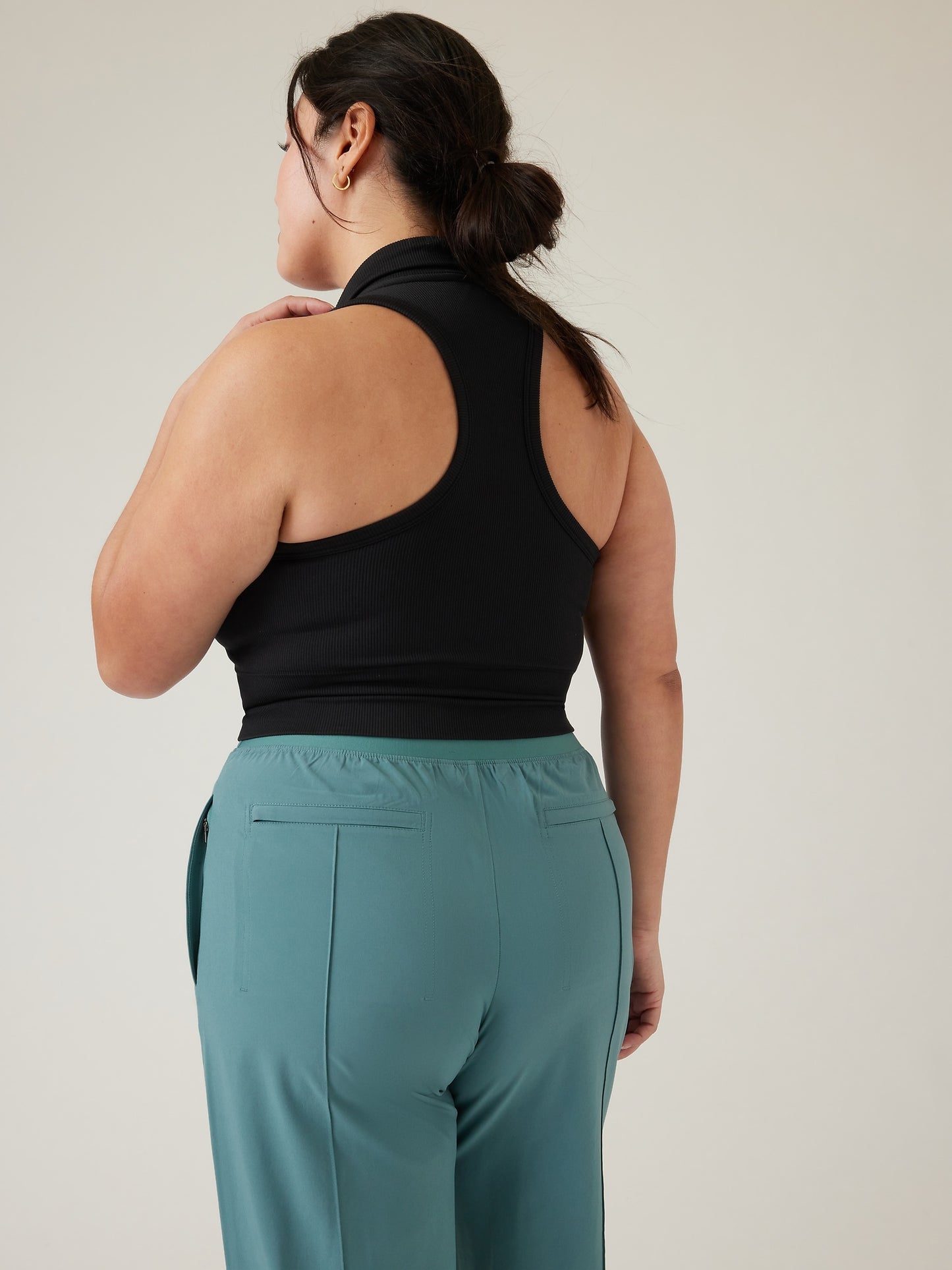 Aurora Seamless Crop Polo Tank