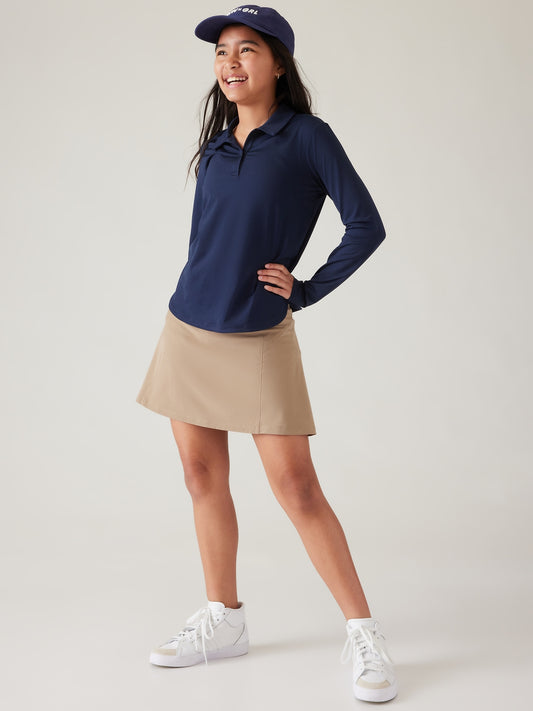 Athleta Girl School Day Long Sleeve Polo