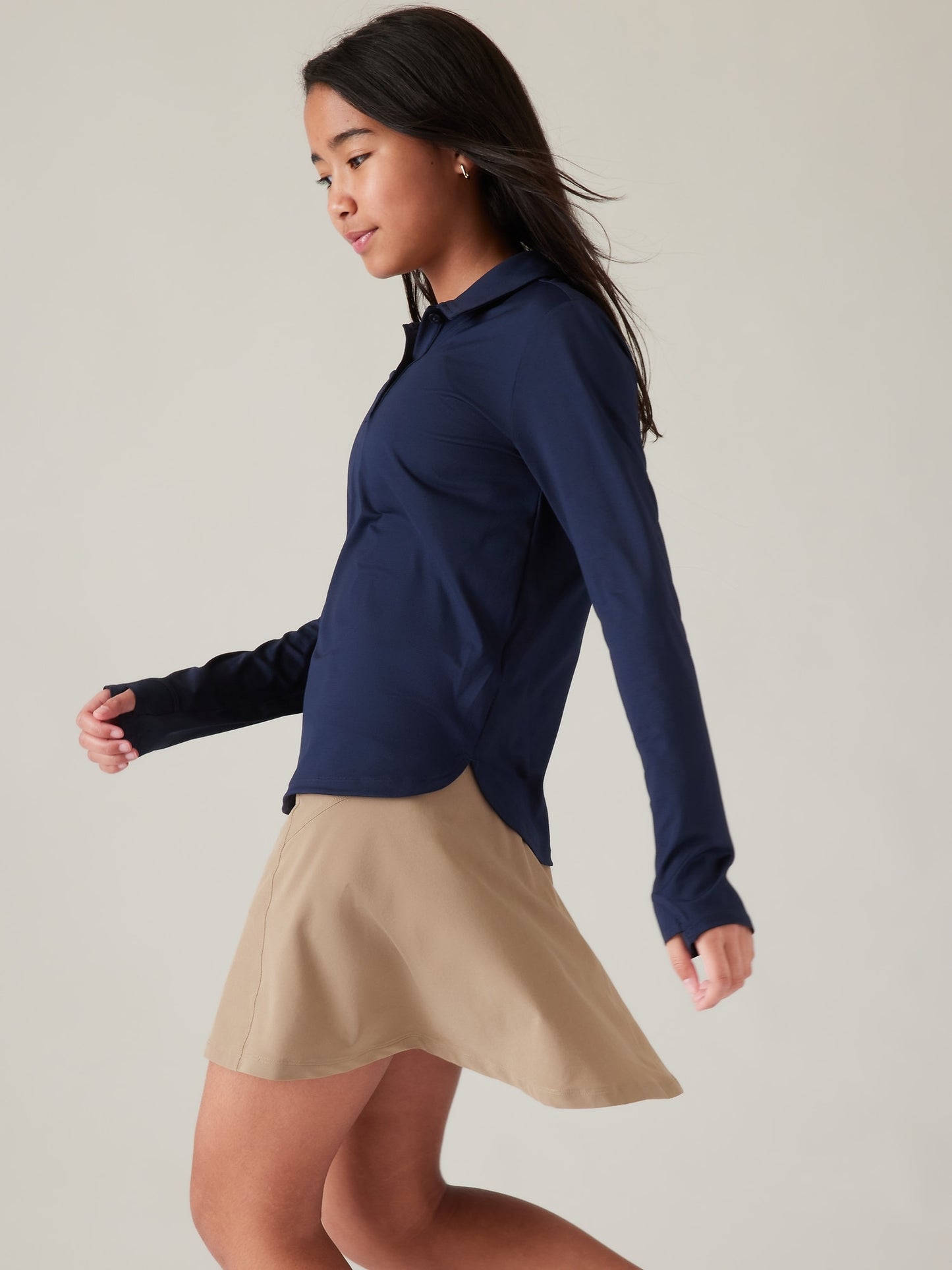 Athleta Girl School Day Long Sleeve Polo