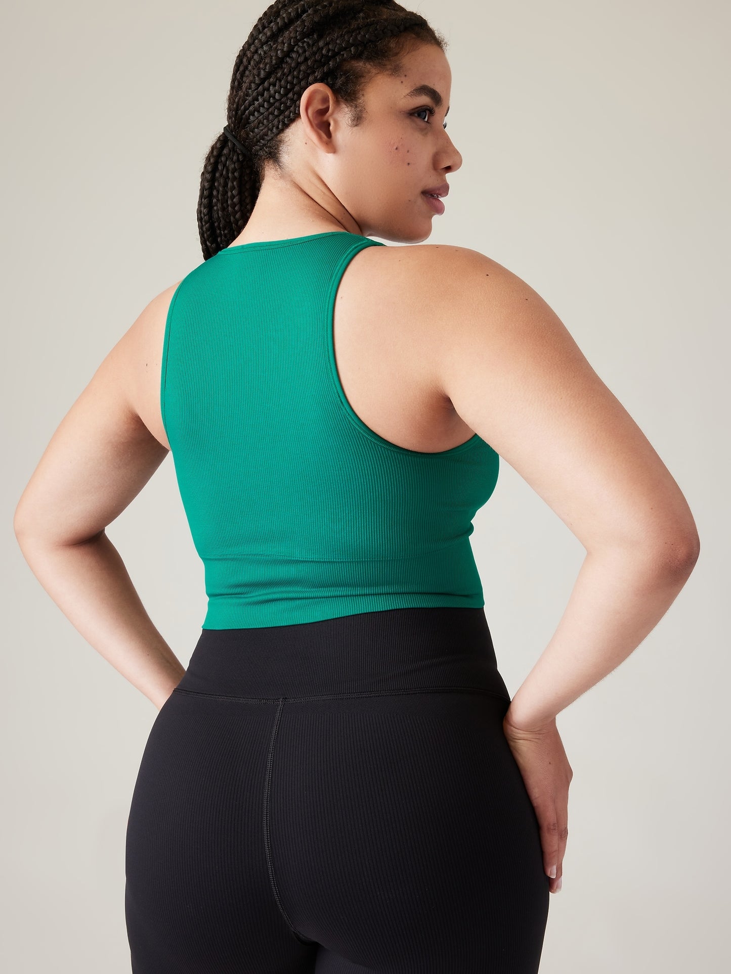 Aurora Seamless Crop Rib Tank