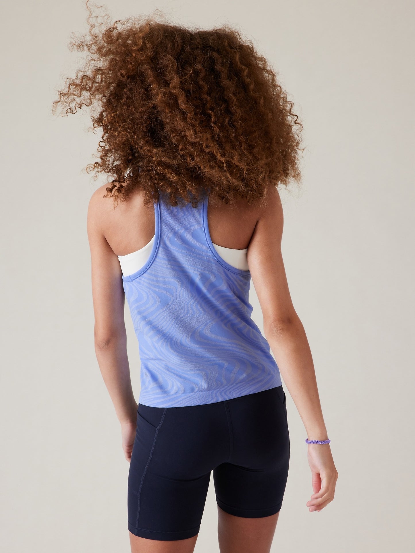 Athleta Girl Power Up Seamless Swirl Sport Length Tank