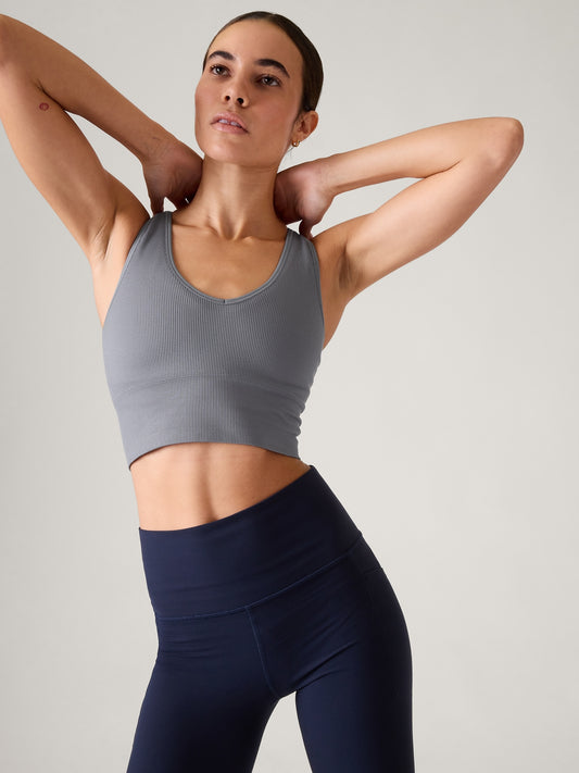 Aurora Seamless Crop Rib Tank