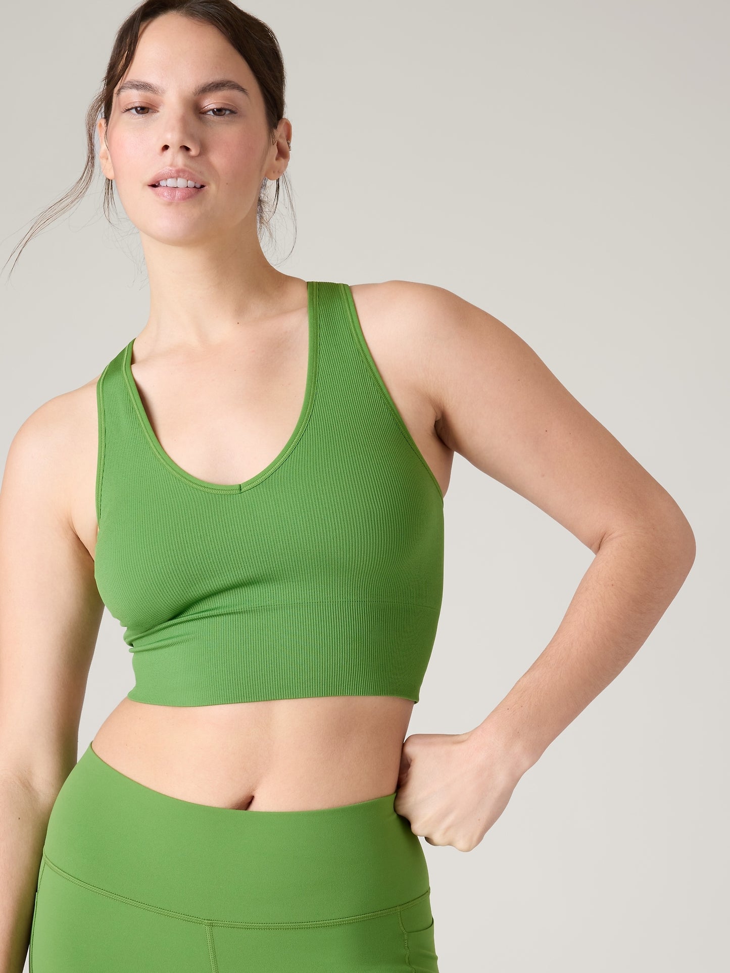 Aurora Seamless Crop Rib Tank