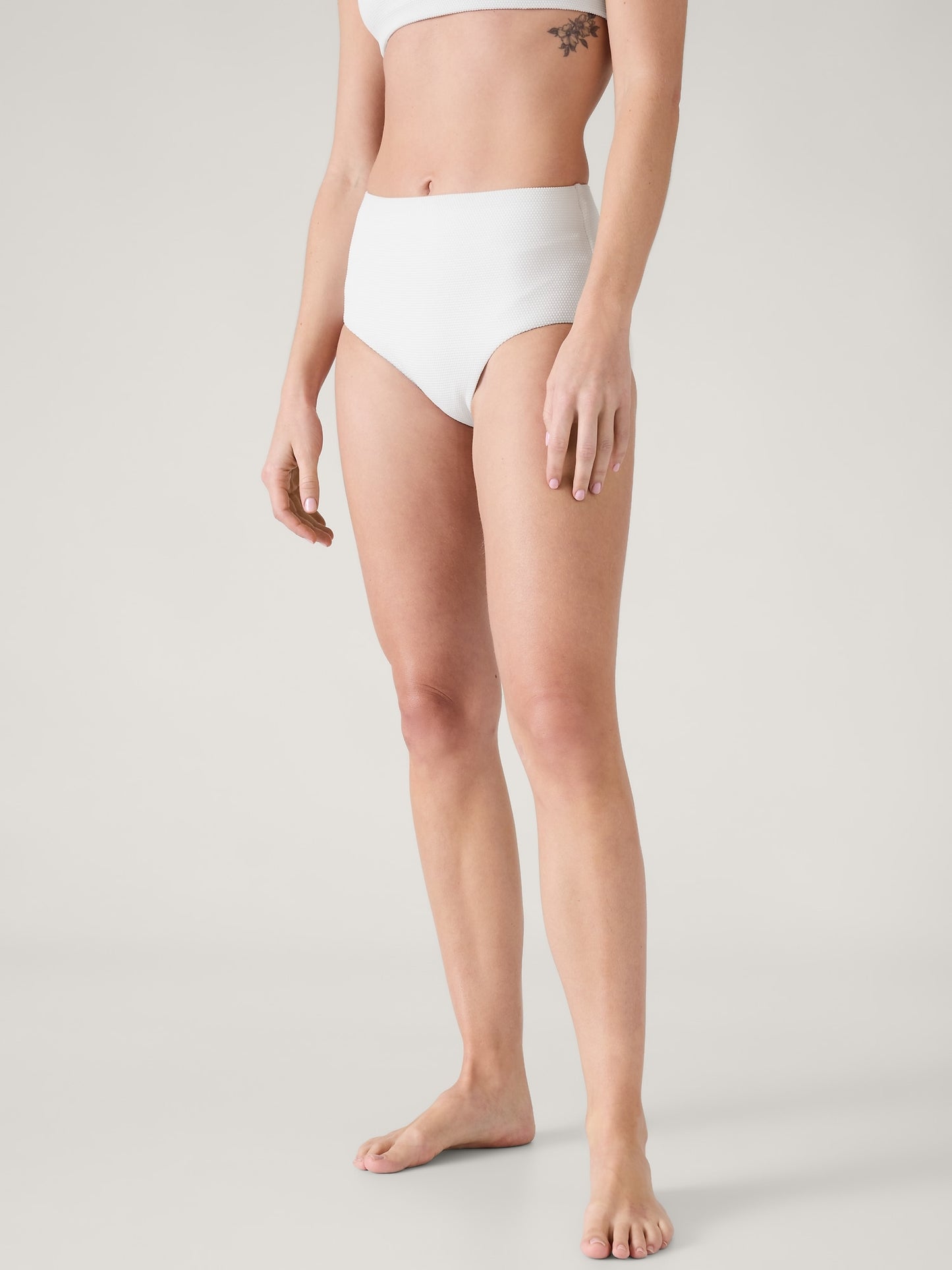 High Waist Pique Swim Bottom