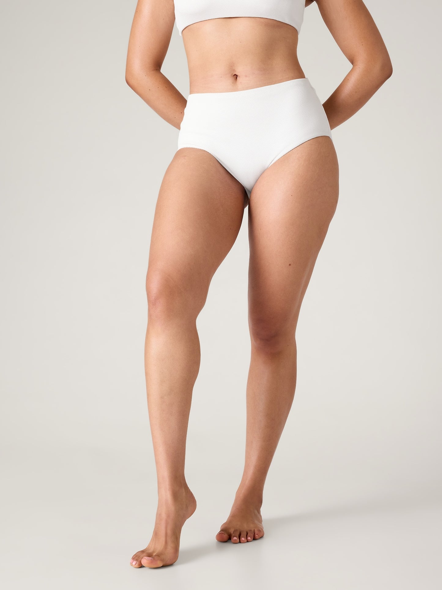 High Waist Pique Swim Bottom