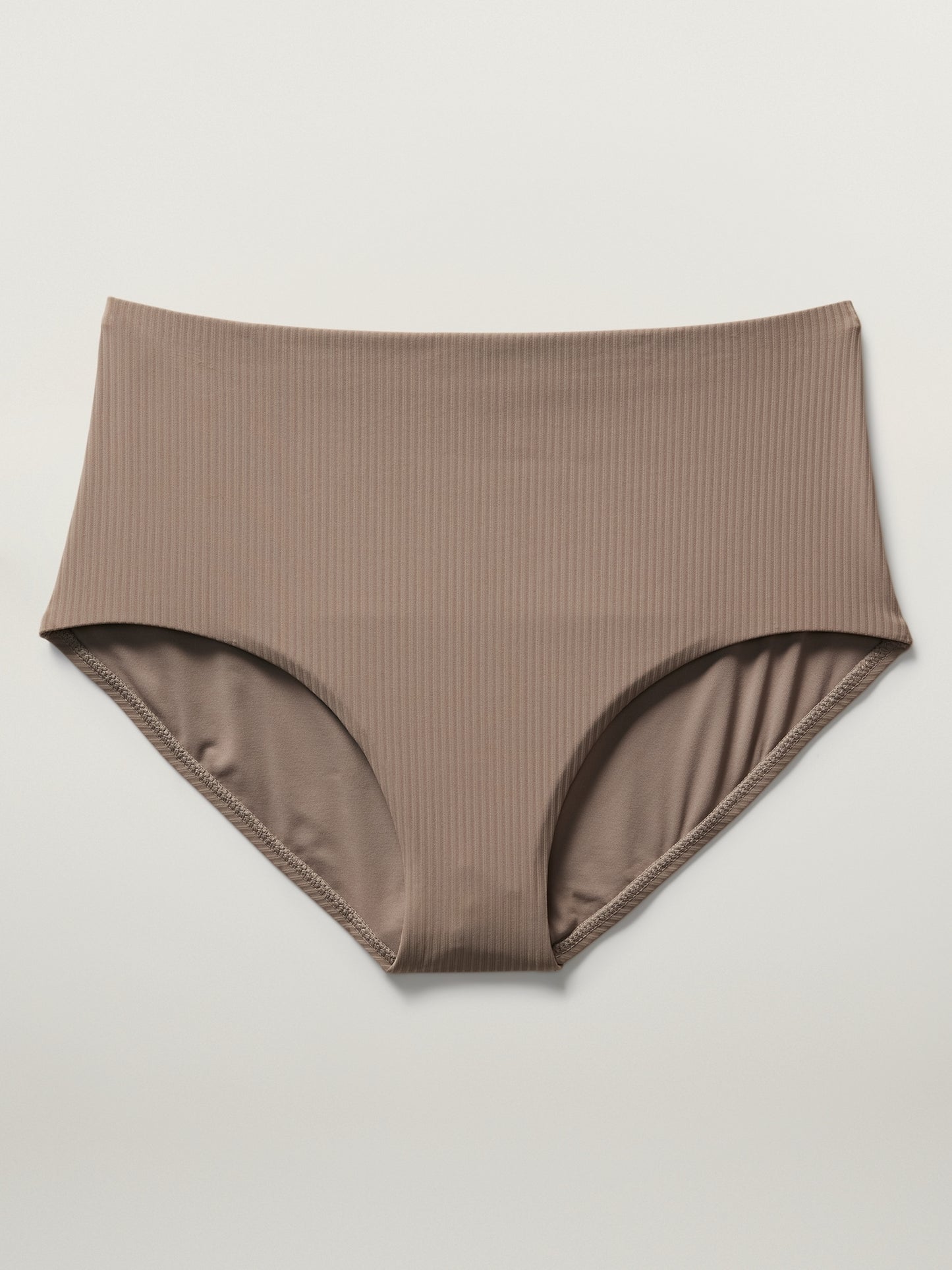 High Waist Rib Swim Bottom