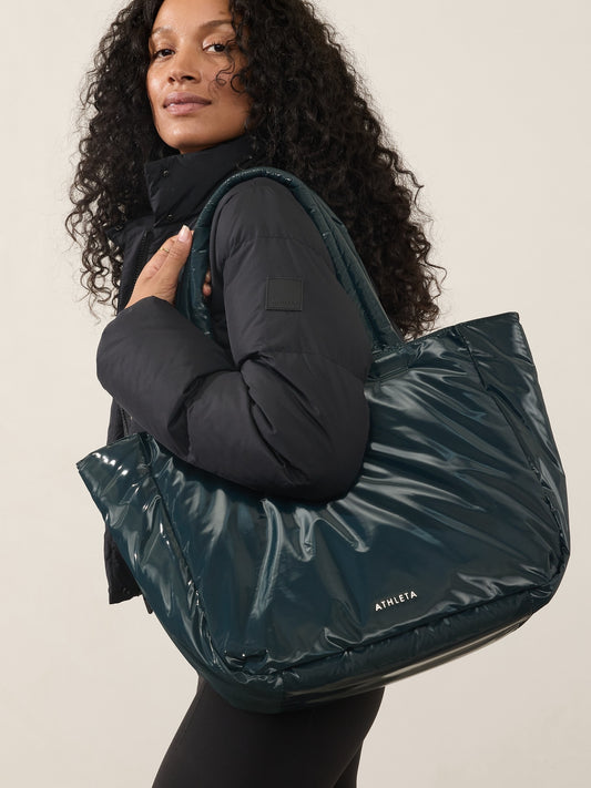 All About Shine Puff Tote Bag