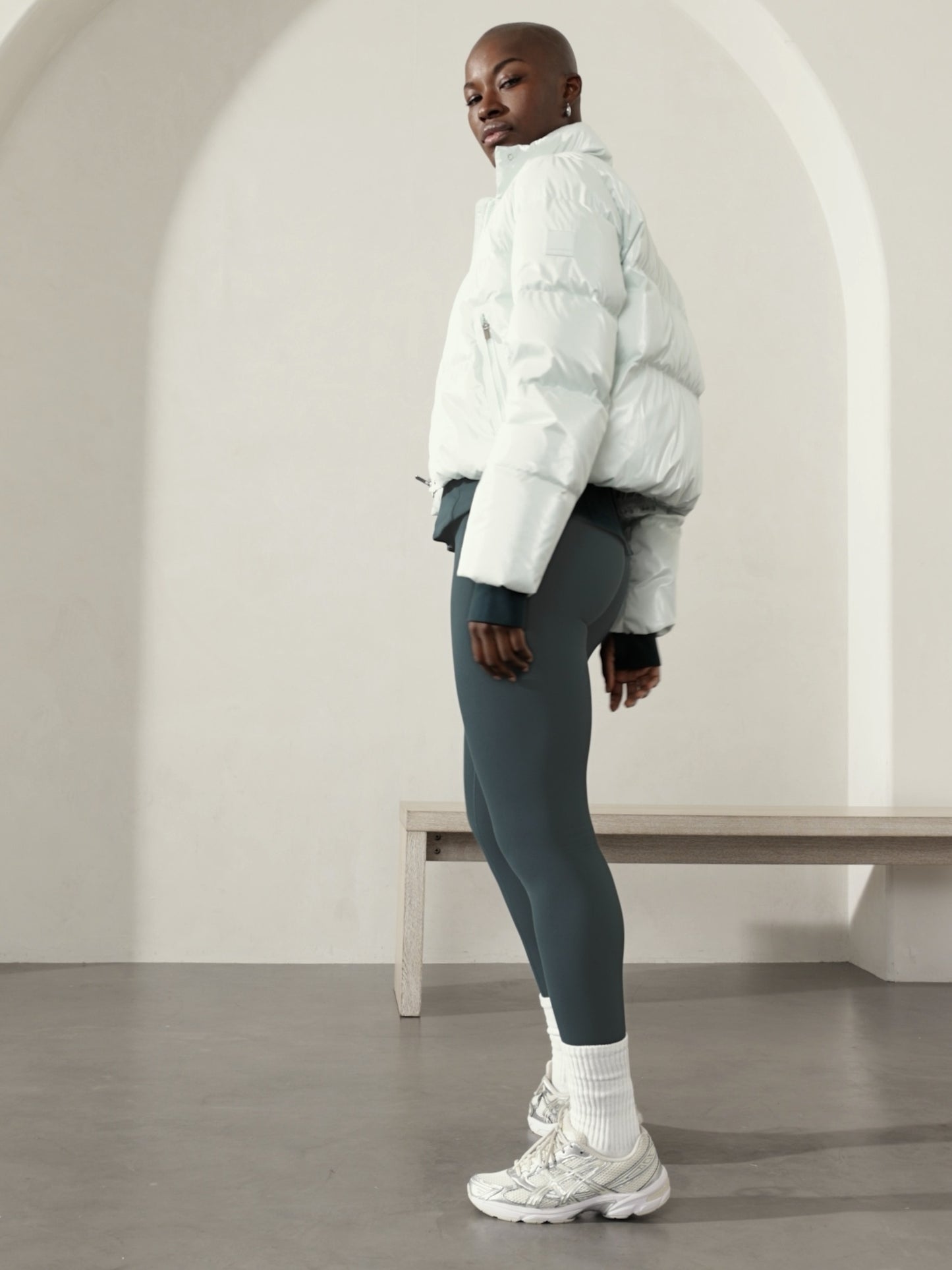 Summit Cropped Shine Puffer