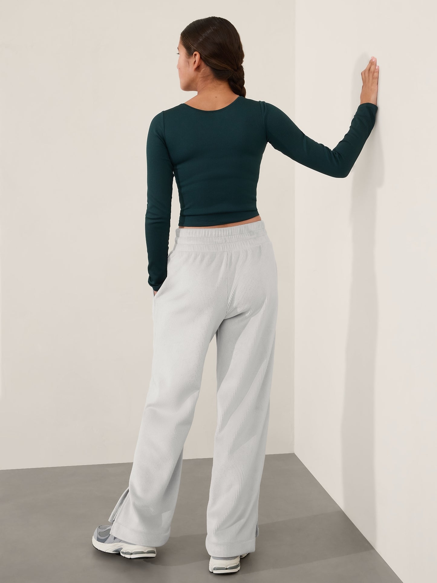 Athleta Girl Cozy Rib Wide Leg Pant