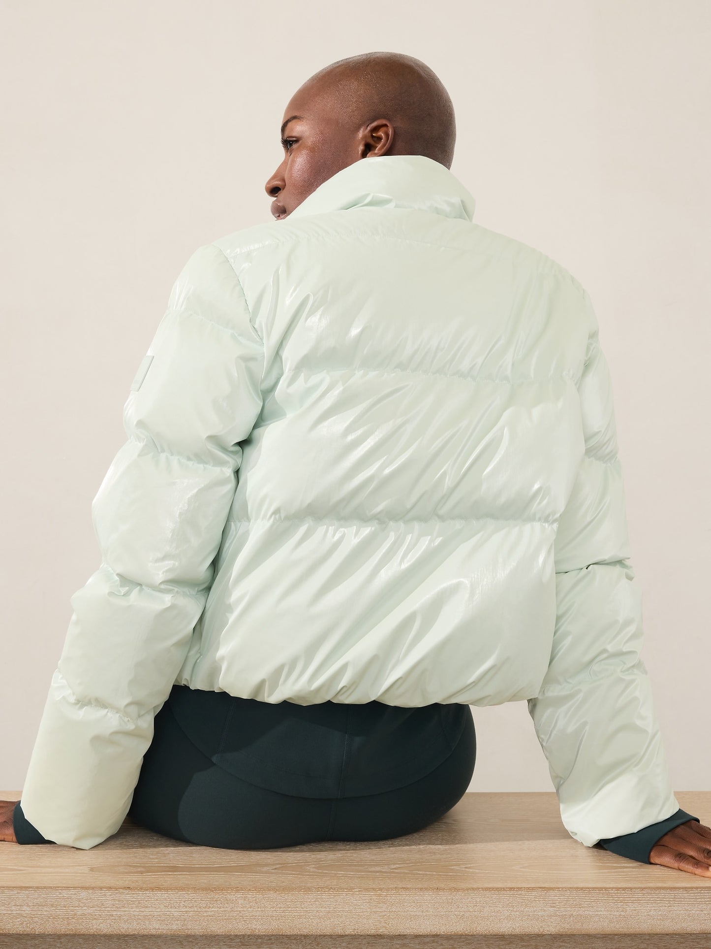 Summit Cropped Shine Puffer