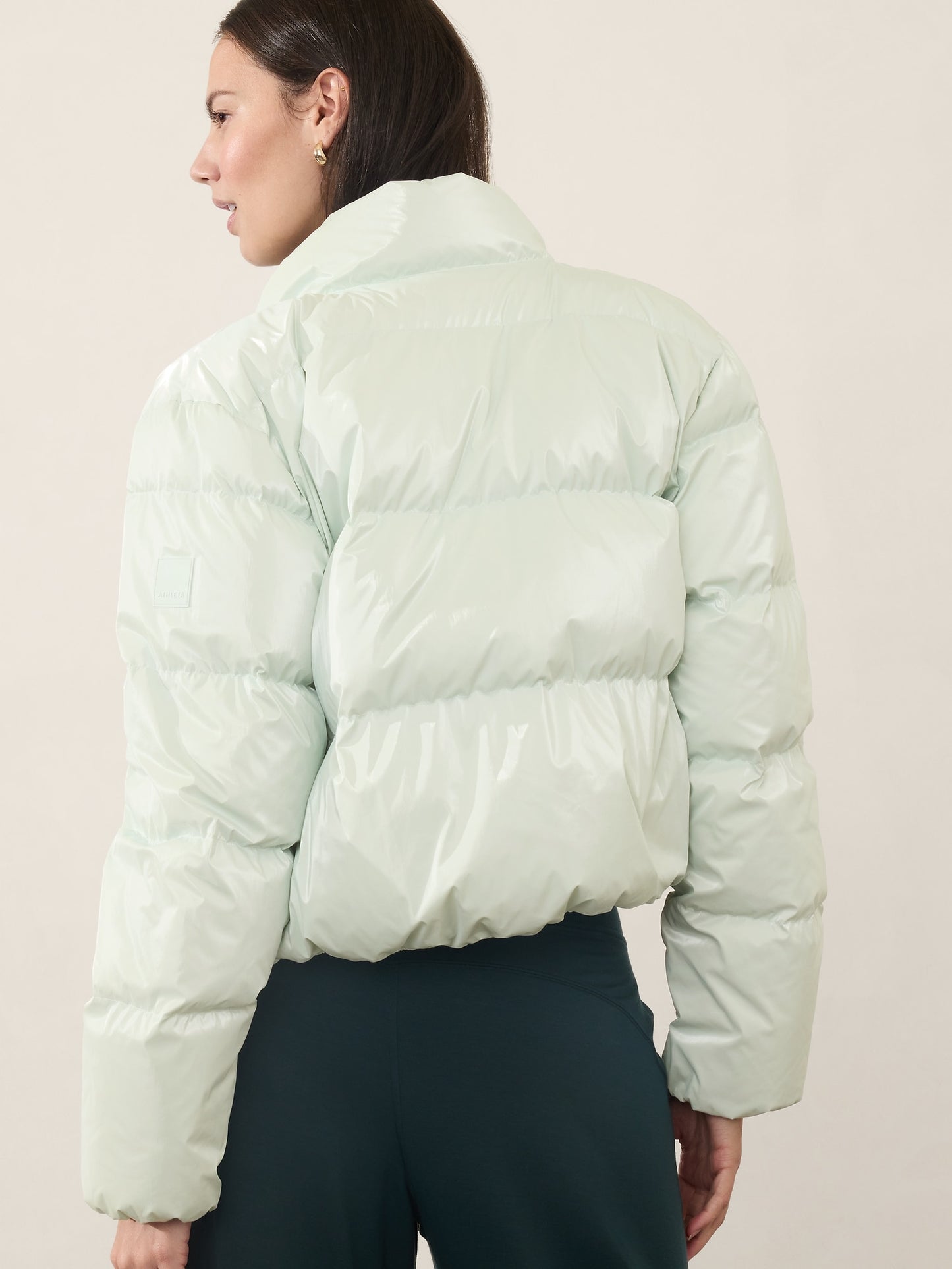 Summit Cropped Shine Puffer