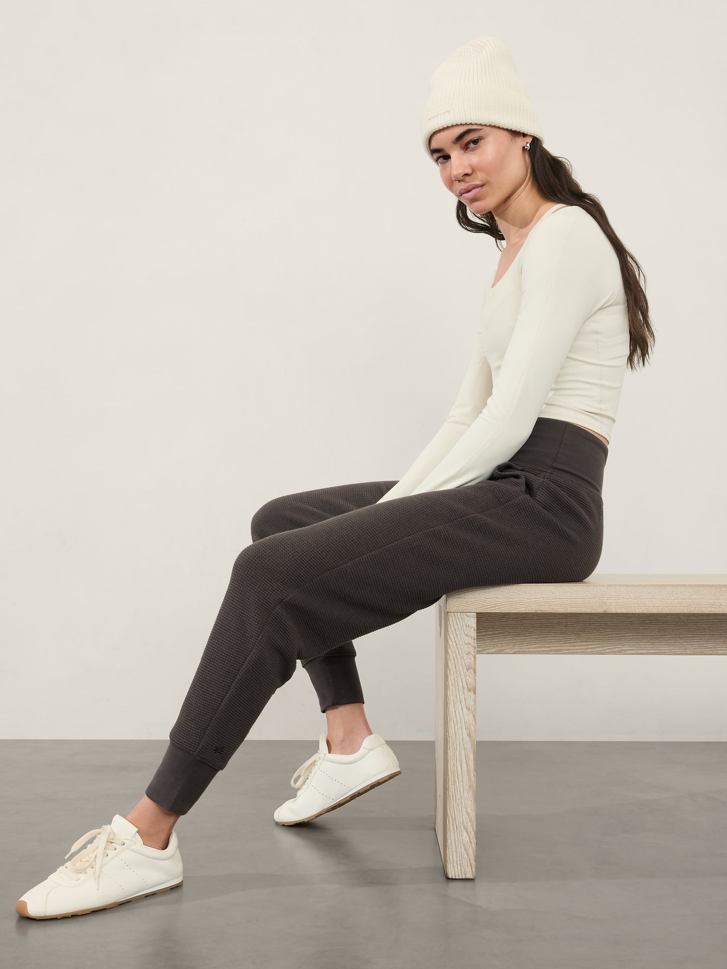 Coaster Luxe Waffle High Rise Jogger