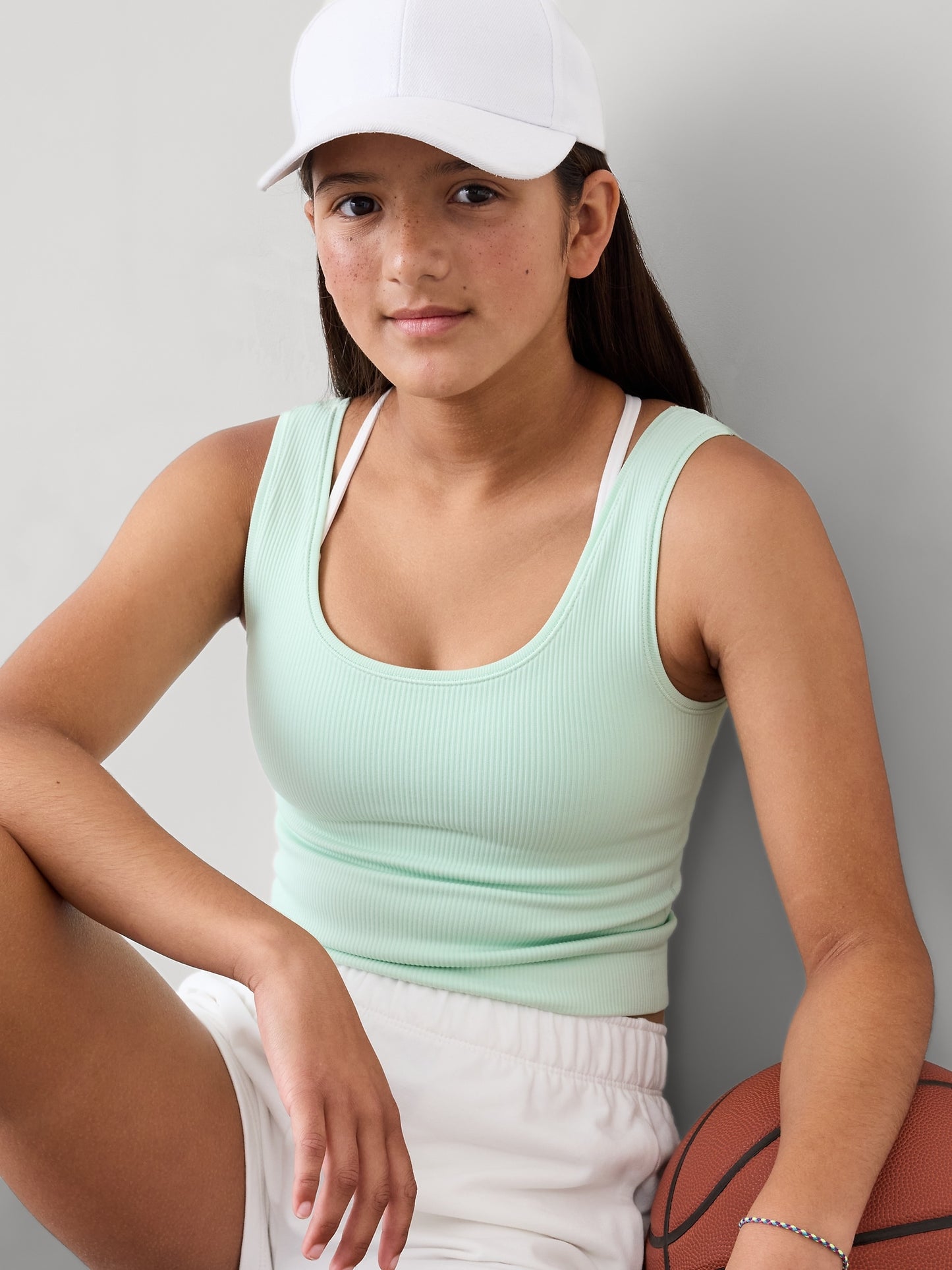 Athleta Girl Rise Above Rib Crop Tank