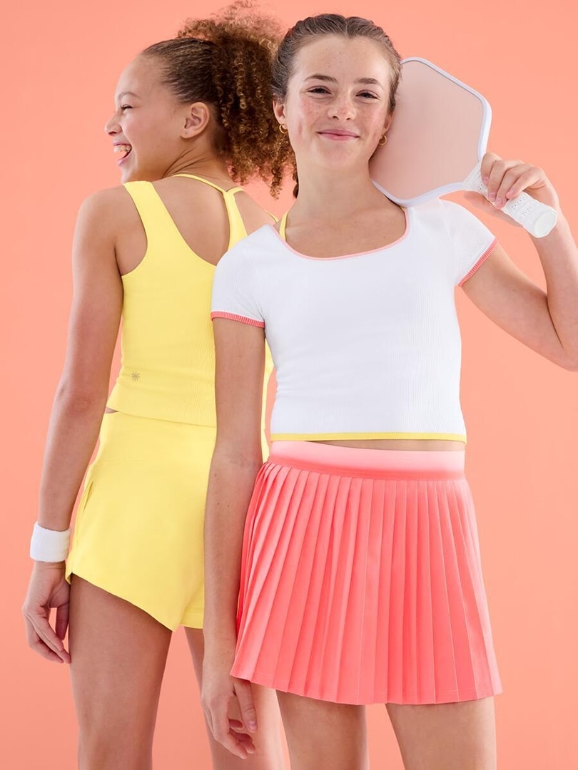 Athleta Girl Rise Above Rib Crop Tee