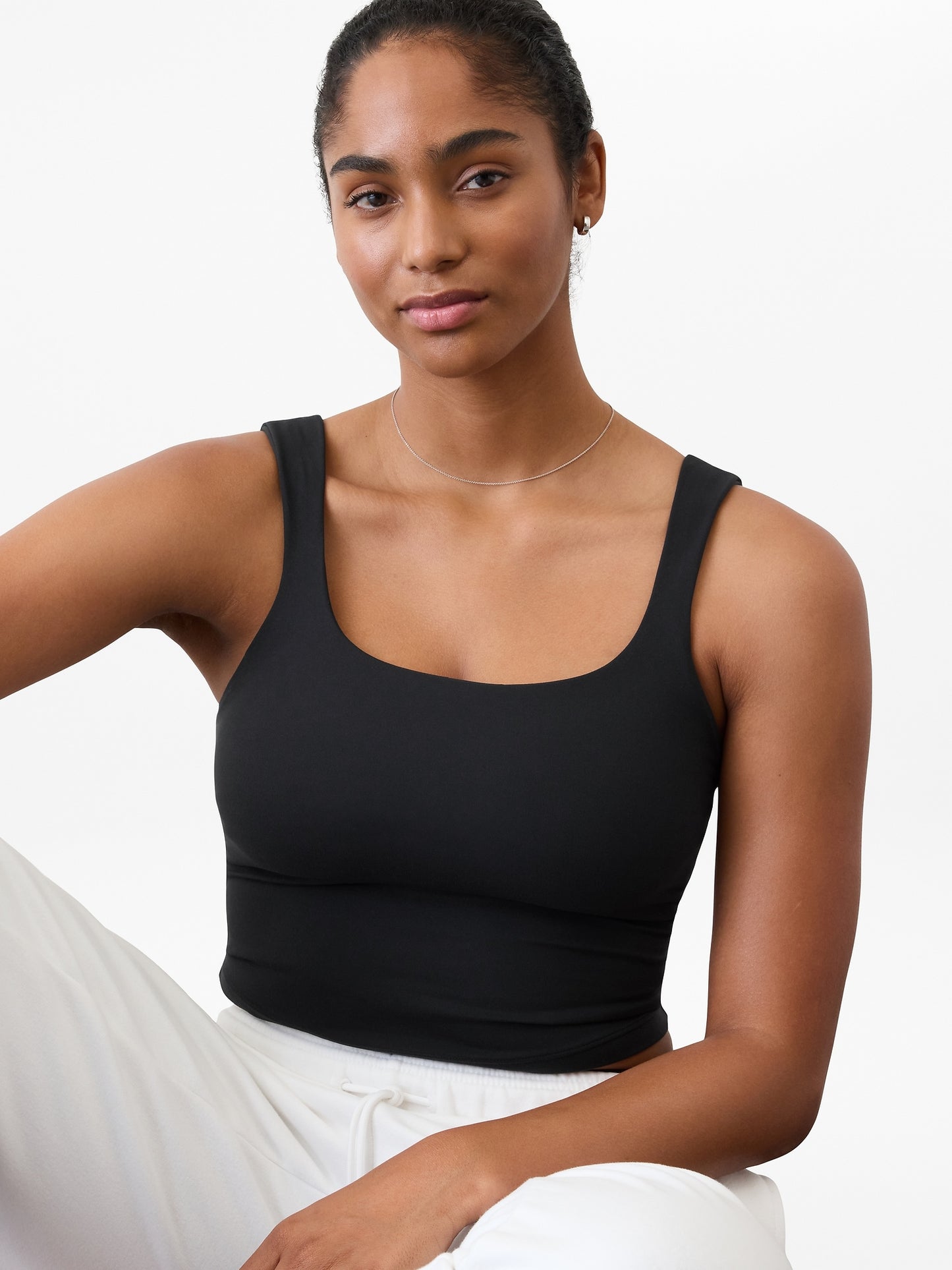 Transcend Square Neck Crop Sports Bra D-DD