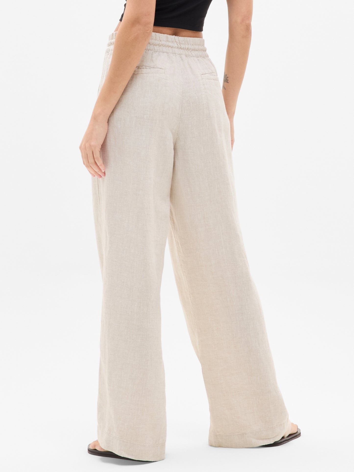 Retreat Linen High Rise Wide Leg Pant